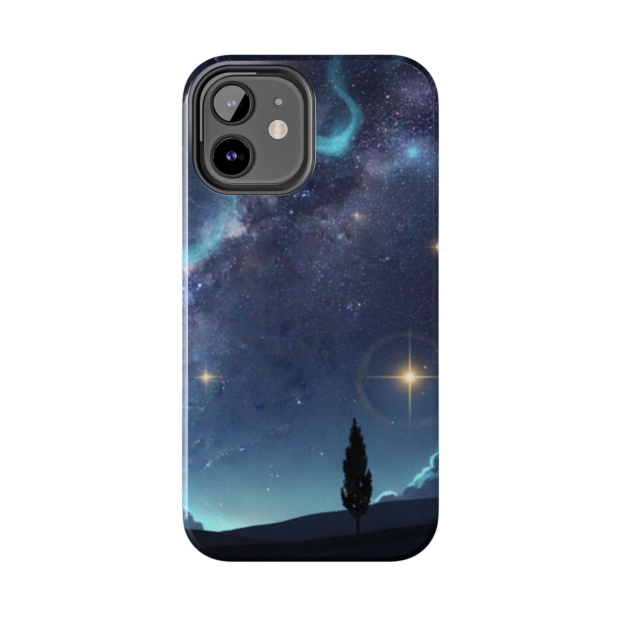 Galaxy Night Sky Tough Phone Case — Starry Landscape Protective Phone Cover