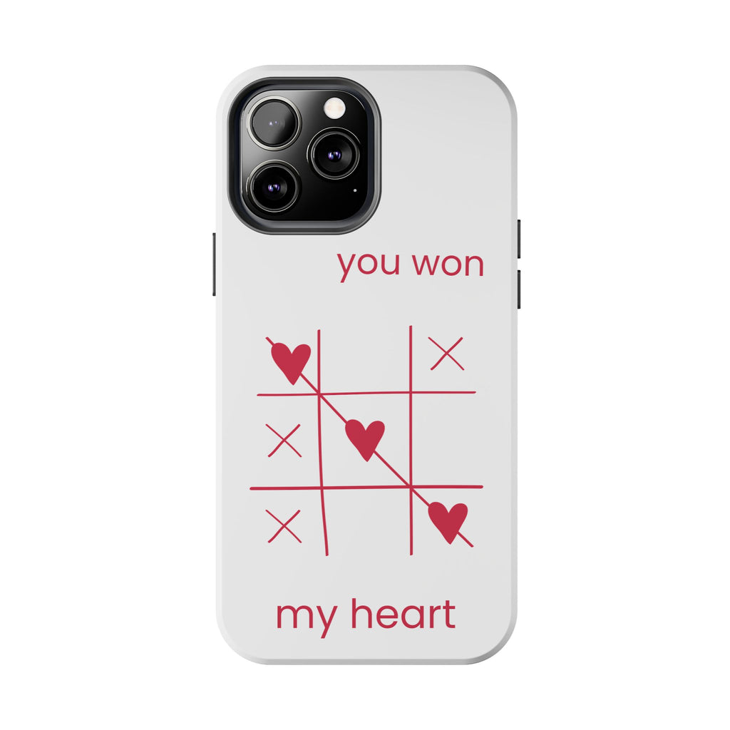 Tough Phone Case — "You Won My Heart" Tic-Tac-Toe Valentine Phone Cover