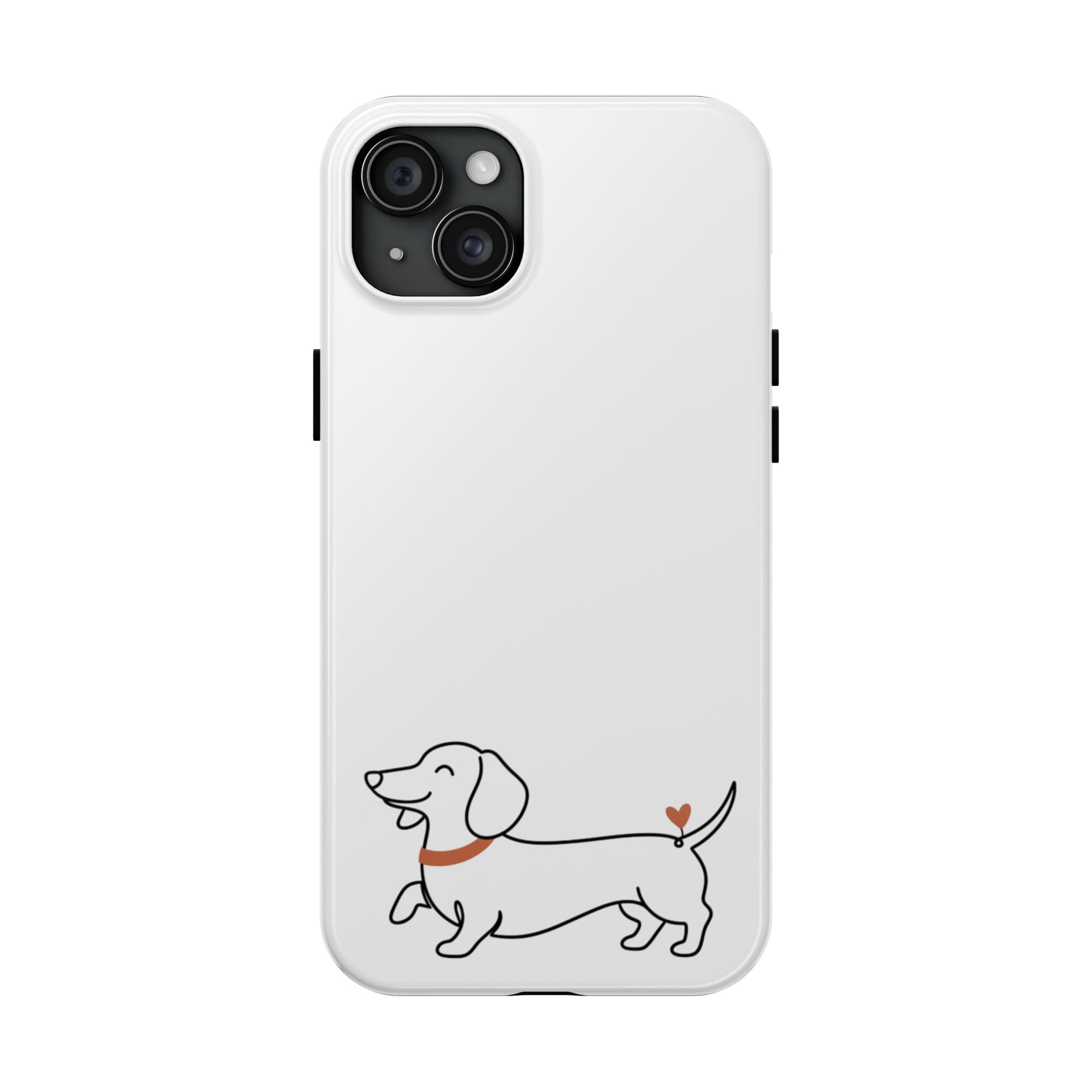 Dachshund Heart Tough Phone Case – Cute Wiener Dog Protective Phone Cover