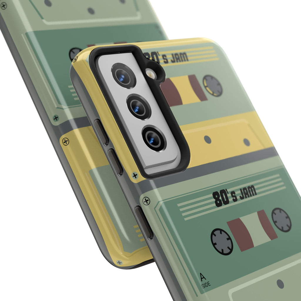 Retro 80s Cassette Tough Phone Case — "80's Jam" Vintage Tape Design