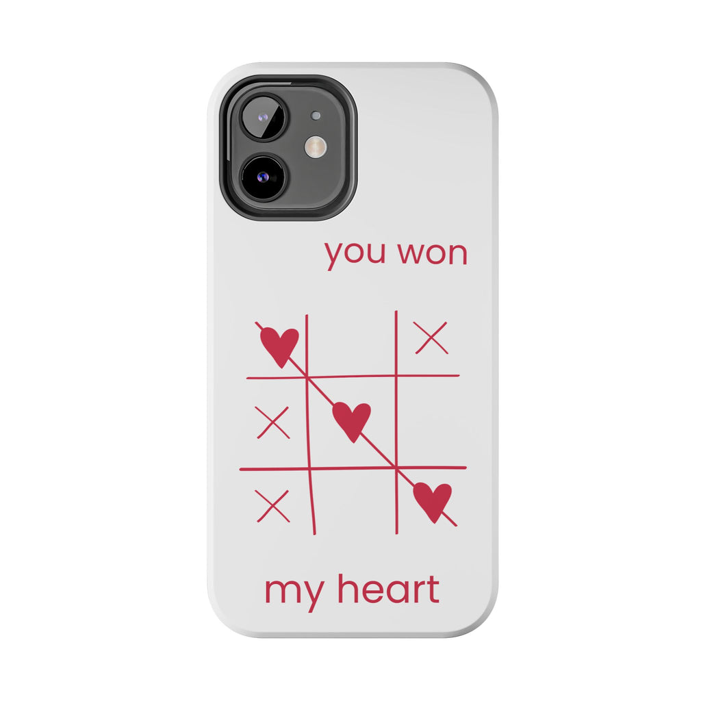 Tough Phone Case — "You Won My Heart" Tic-Tac-Toe Valentine Phone Cover