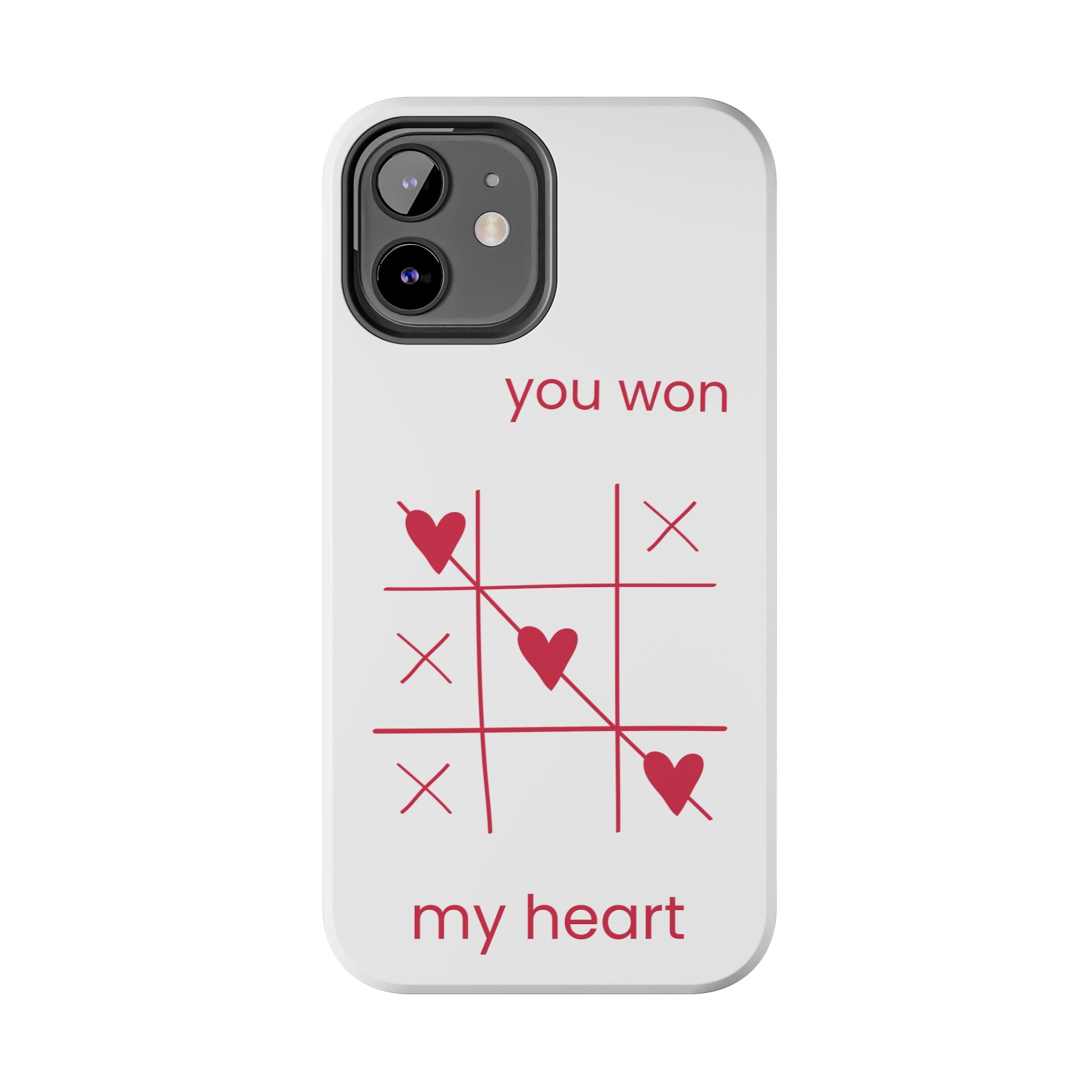 Tough Phone Case — "You Won My Heart" Tic-Tac-Toe Valentine Phone Cover