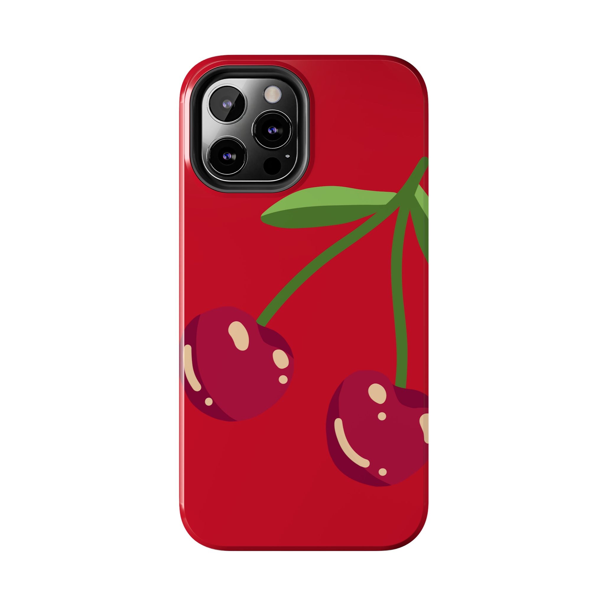 Cherry Red Tough Phone Case — Cute Retro Fruit iPhone Case