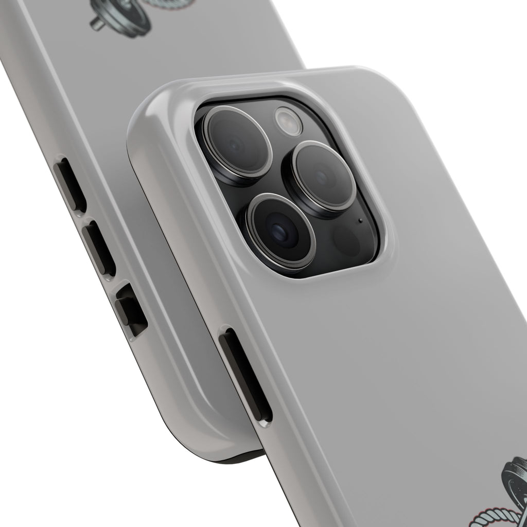Fitness Gear Tough Phone Case — Dumbbells, Kettlebells & Jump Rope Design