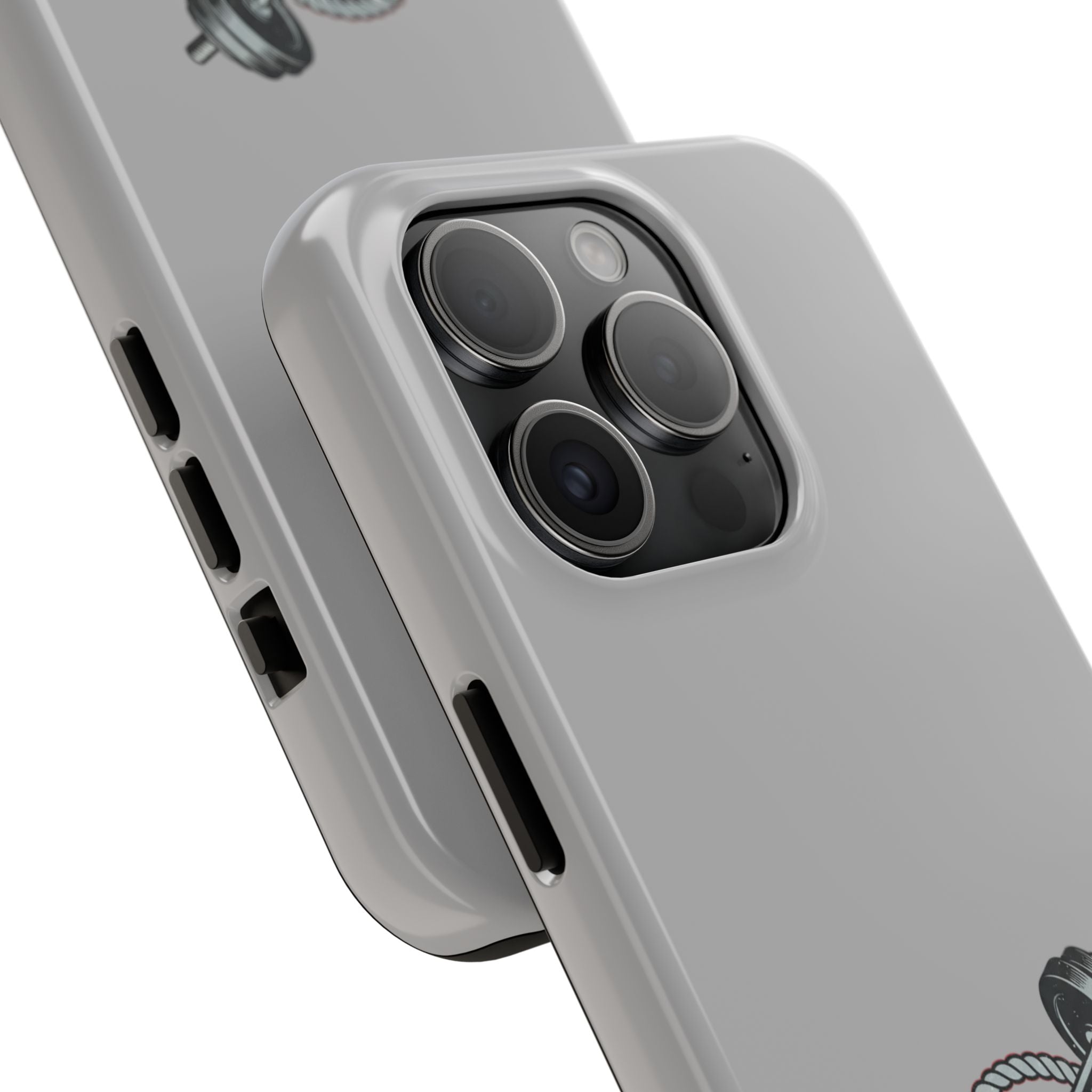 Fitness Gear Tough Phone Case — Dumbbells, Kettlebells & Jump Rope Design