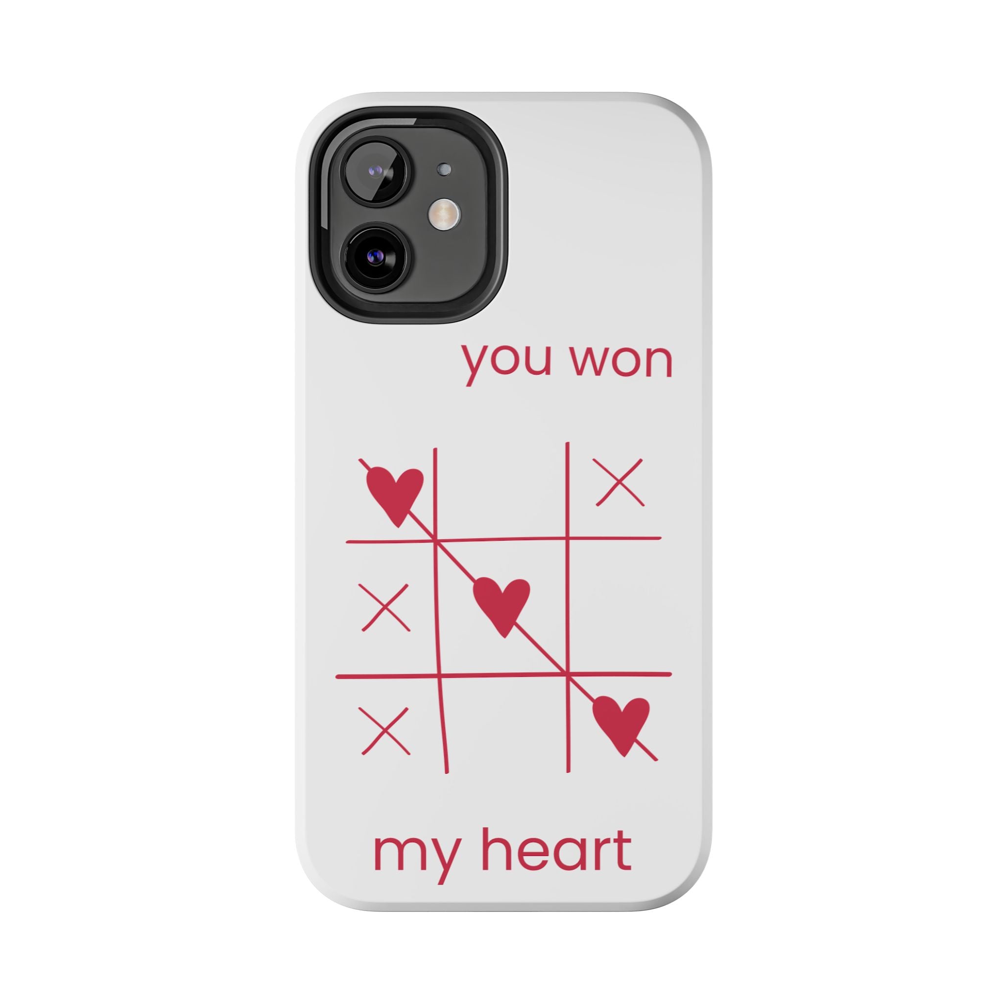 Tough Phone Case — "You Won My Heart" Tic-Tac-Toe Valentine Phone Cover