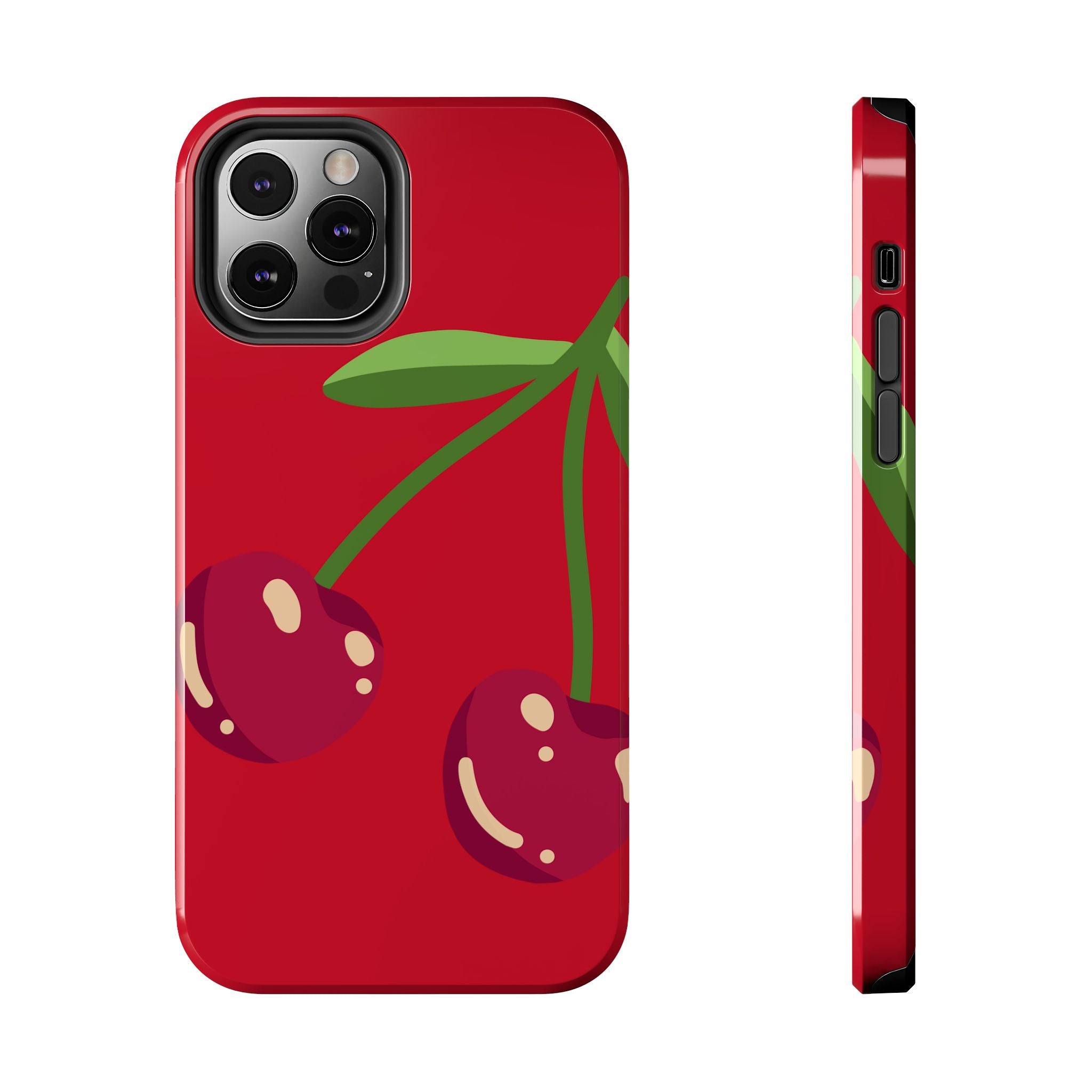 Cherry Red Tough Phone Case — Cute Retro Fruit iPhone Case