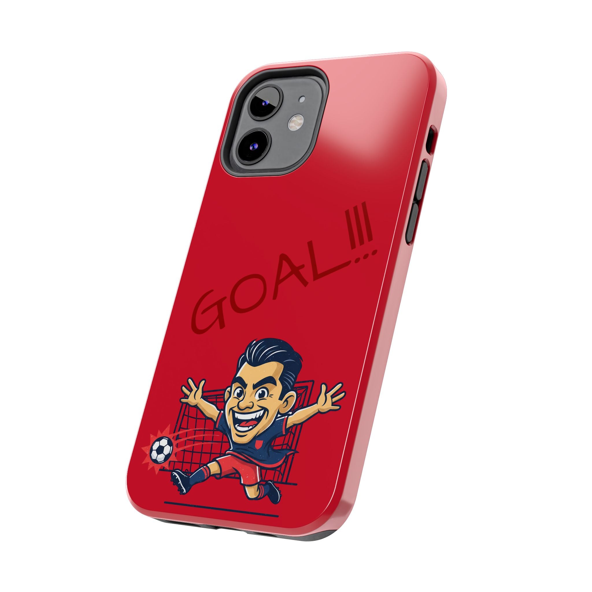 Phone Case — 'GOAL!!!' Cartoon Soccer Player Tough Protective Case