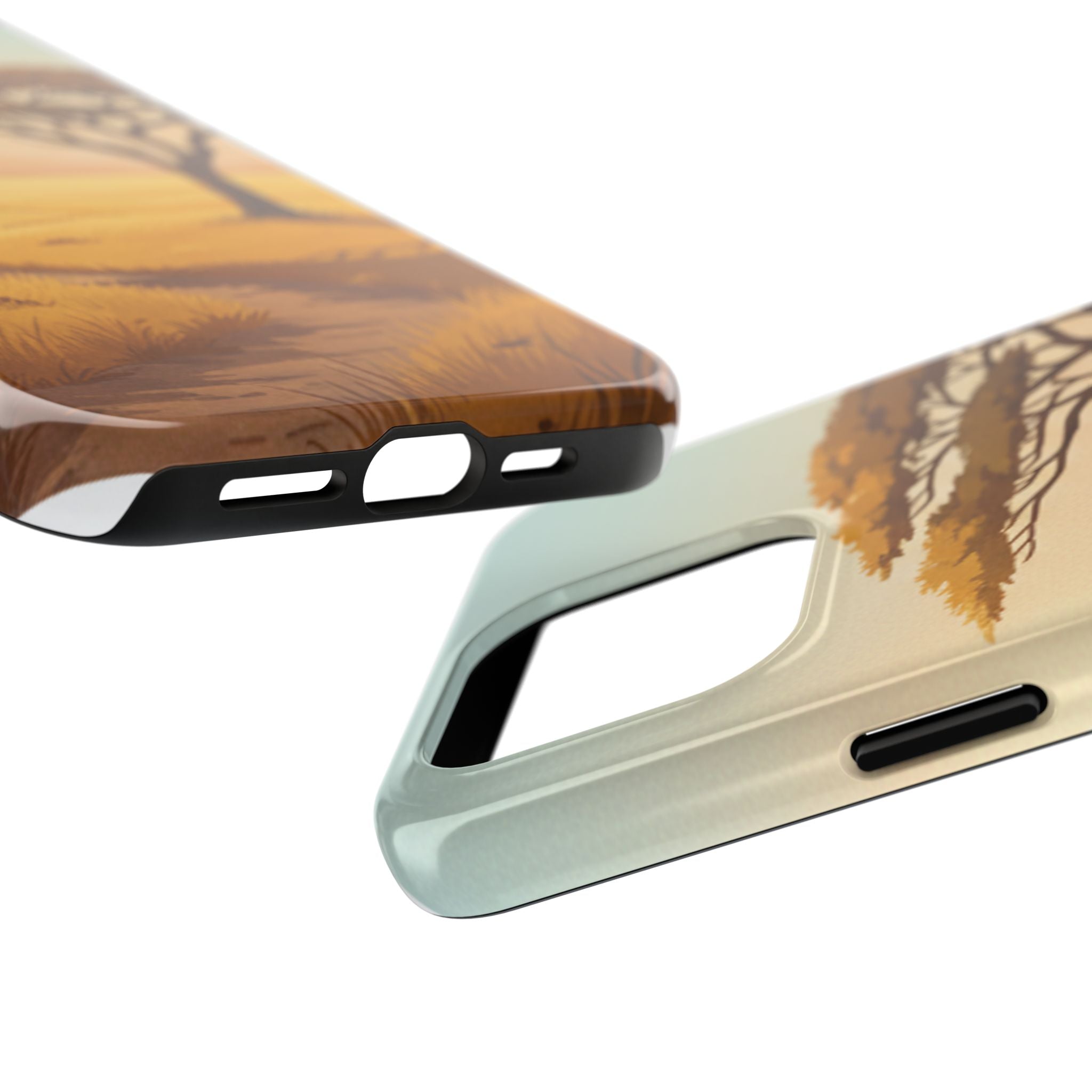 Safari Sunset Tough Phone Case — African Savanna Tree Design