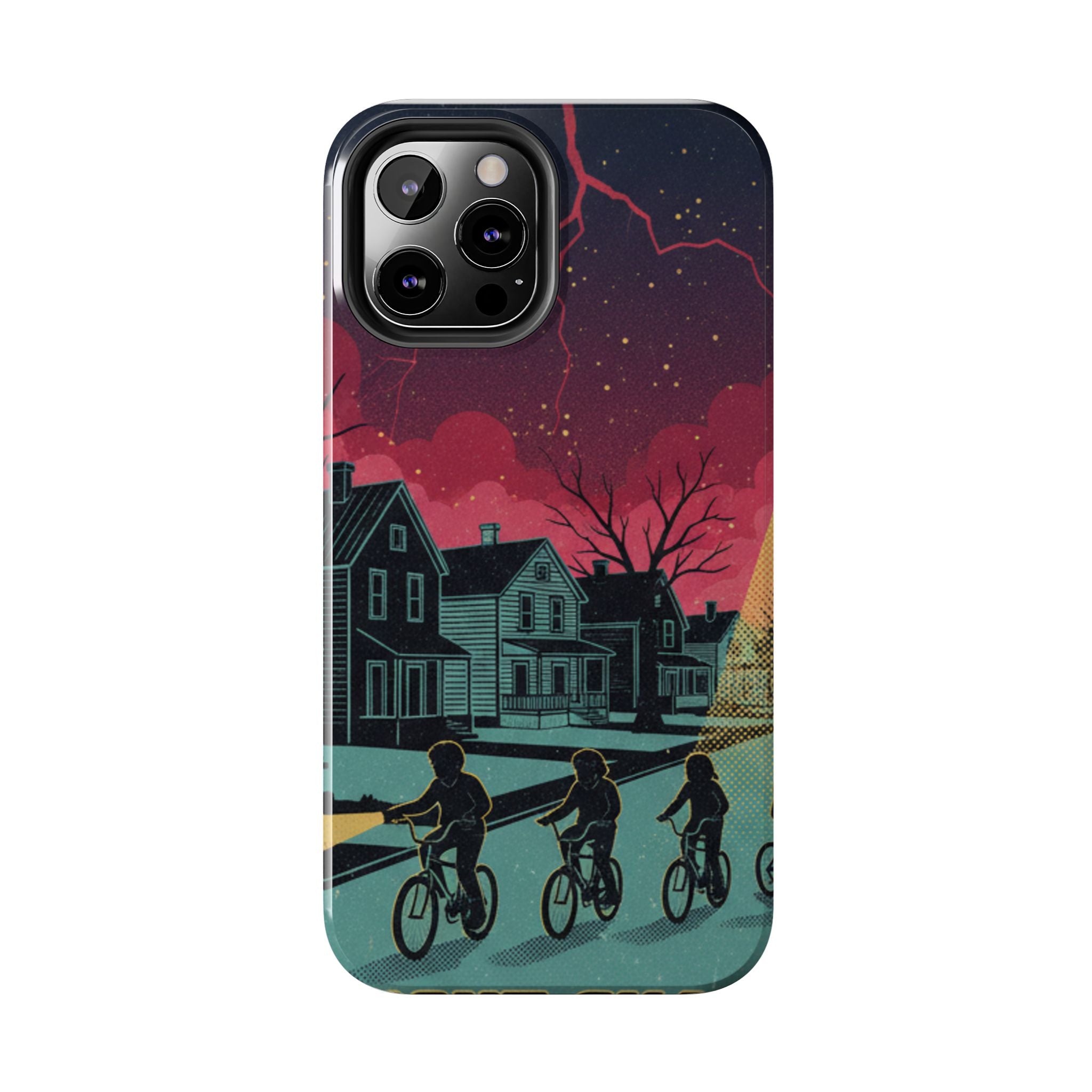 Tough Phone Case — Nostalgic Night Bike Ride Sky Design