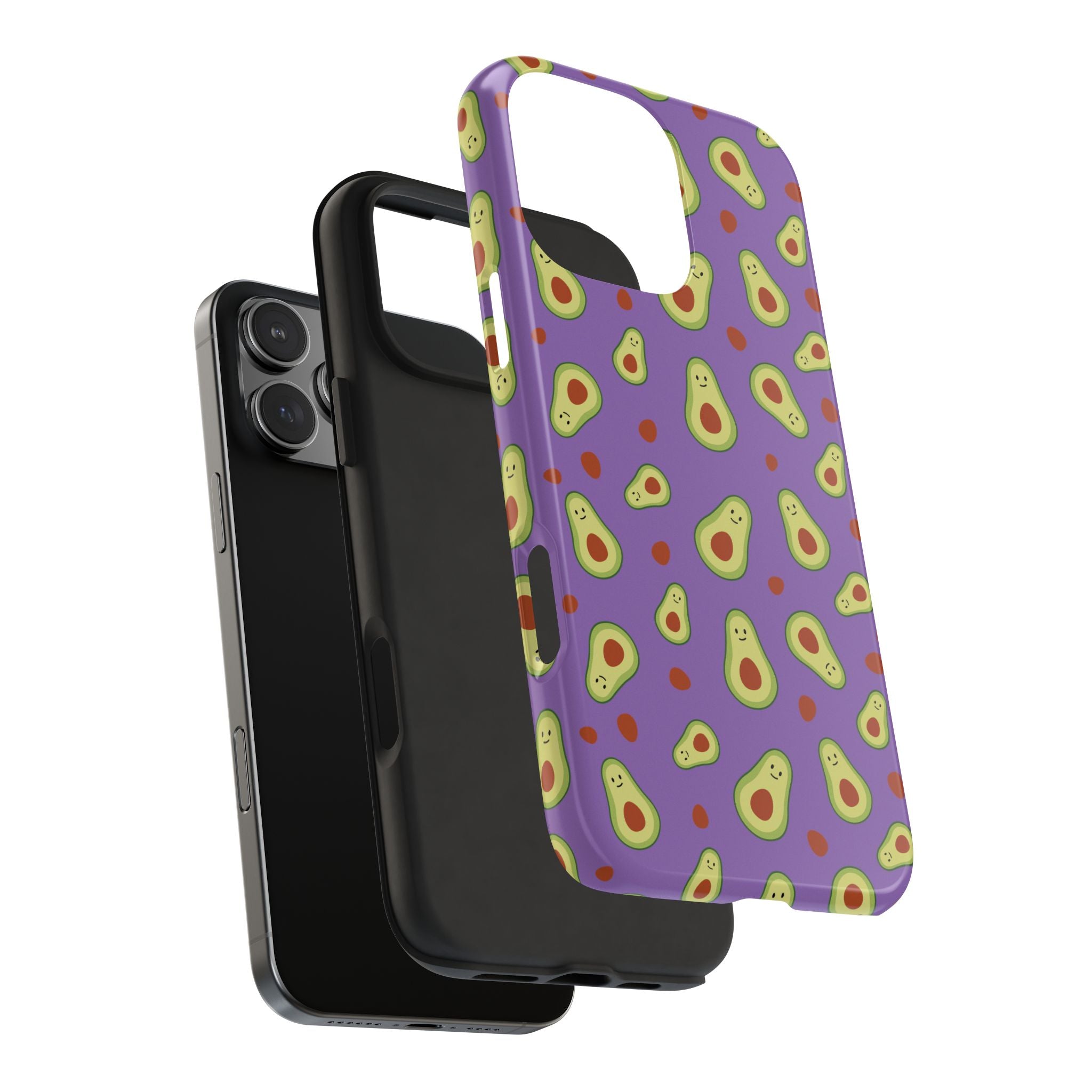 Avocado Pattern Tough Phone Case — Cute Purple Avocado Phone Cover
