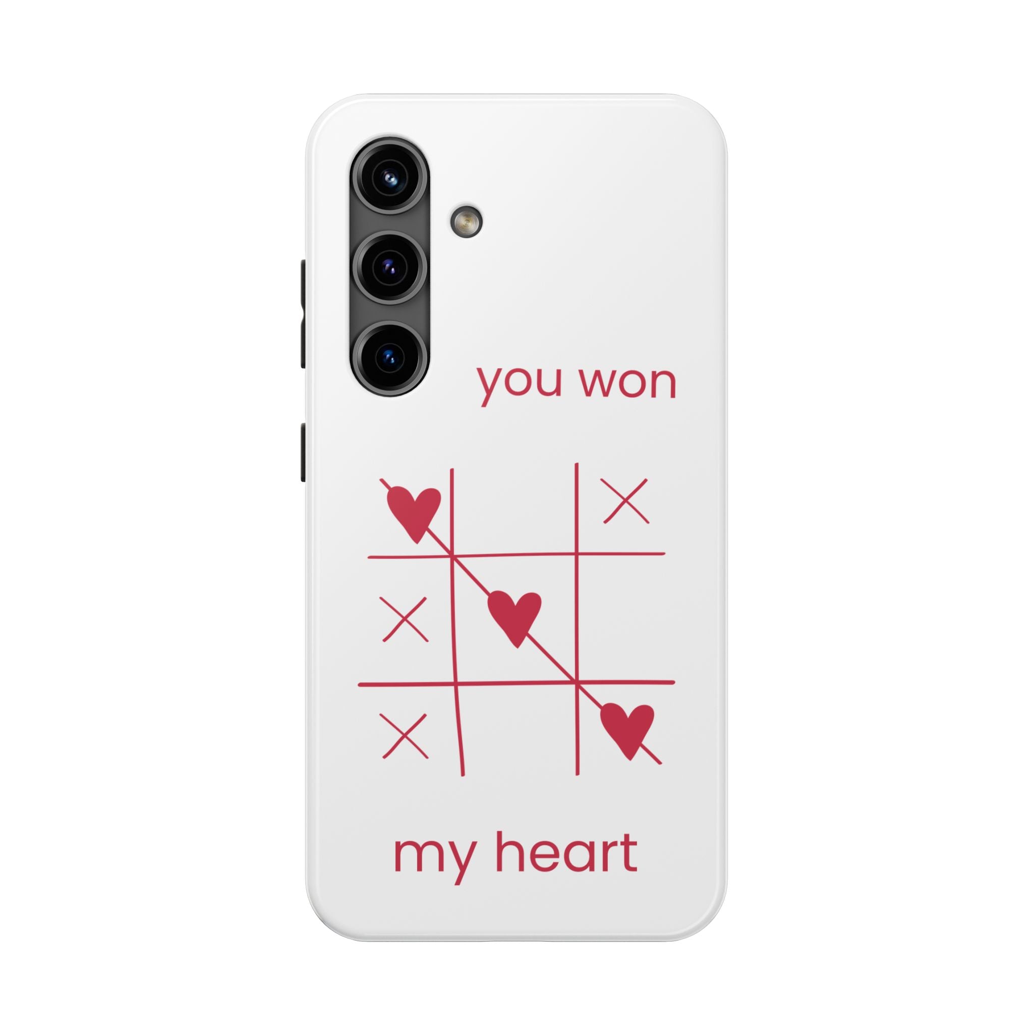 Tough Phone Case — "You Won My Heart" Tic-Tac-Toe Valentine Phone Cover
