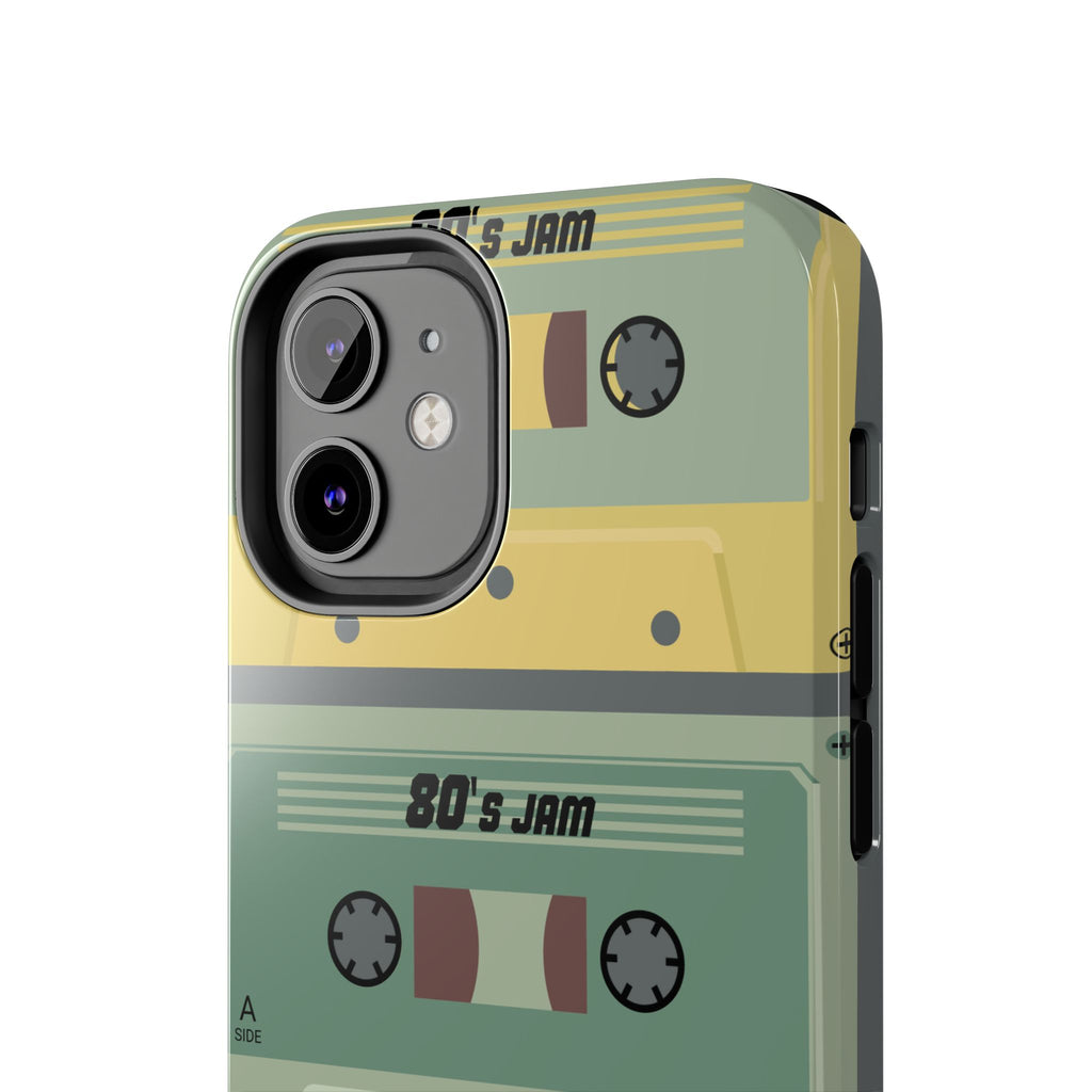 Retro 80s Cassette Tough Phone Case — "80's Jam" Vintage Tape Design