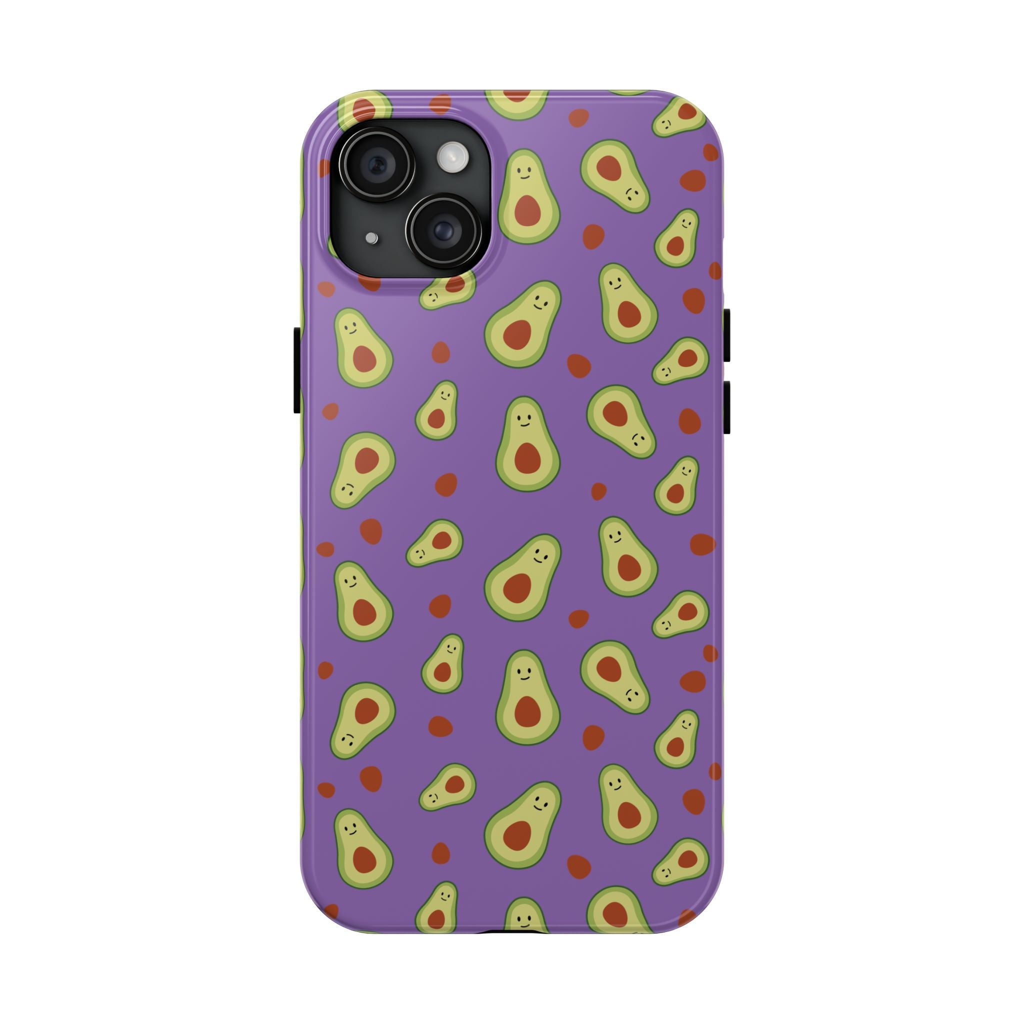 Avocado Pattern Tough Phone Case — Cute Purple Avocado Phone Cover