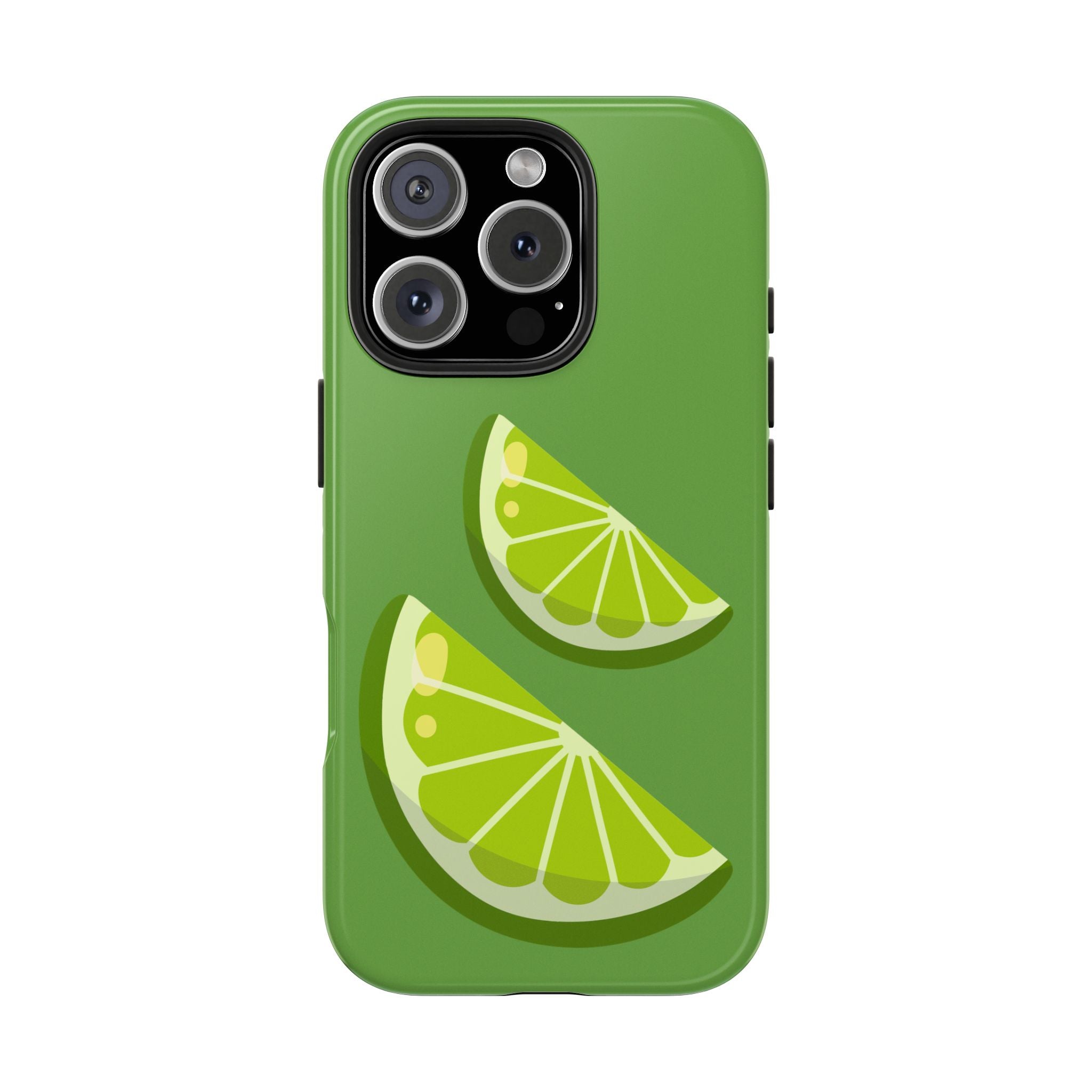 Lime Slice Tough Phone Case — Bright Green Citrus Protective Cover
