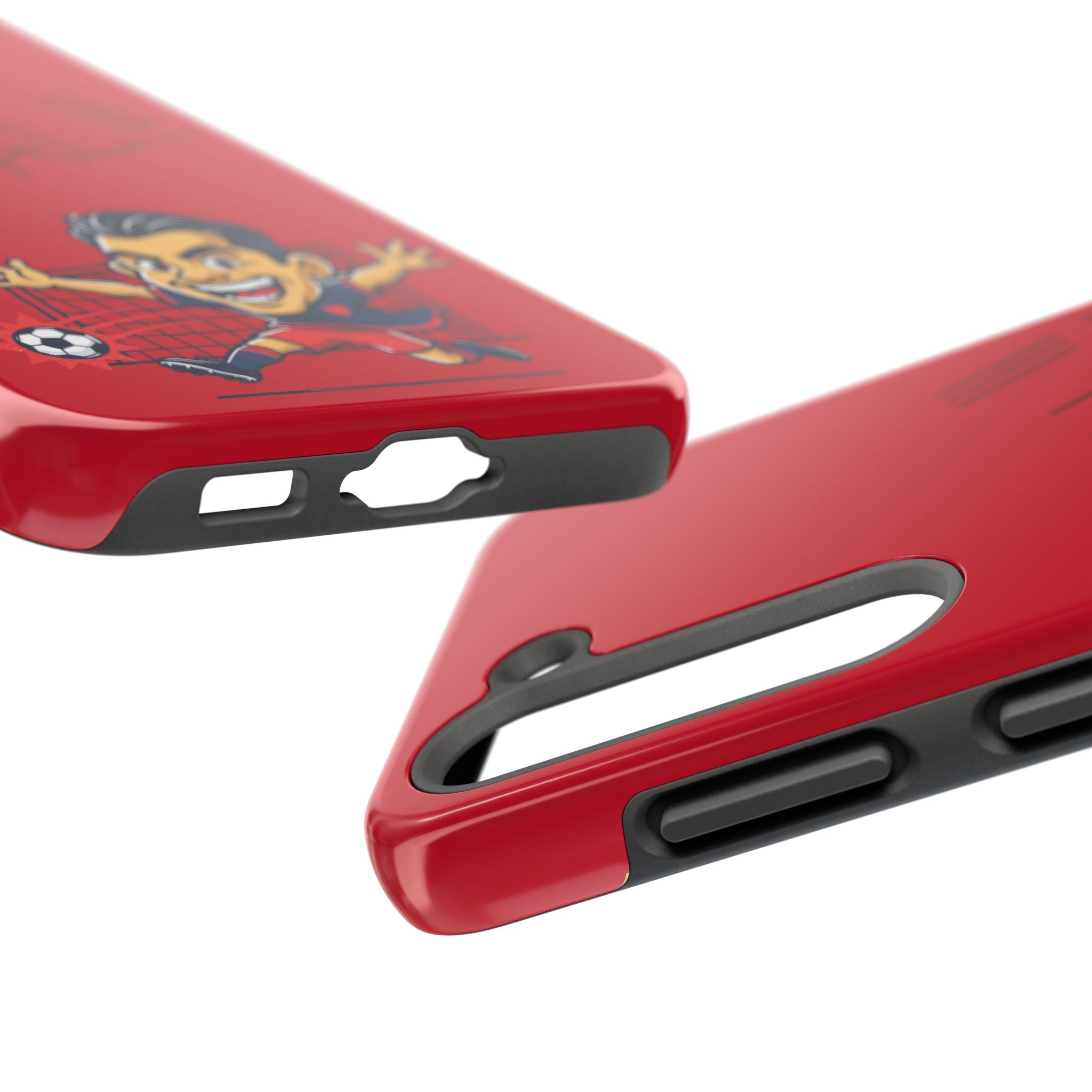 Phone Case — 'GOAL!!!' Cartoon Soccer Player Tough Protective Case