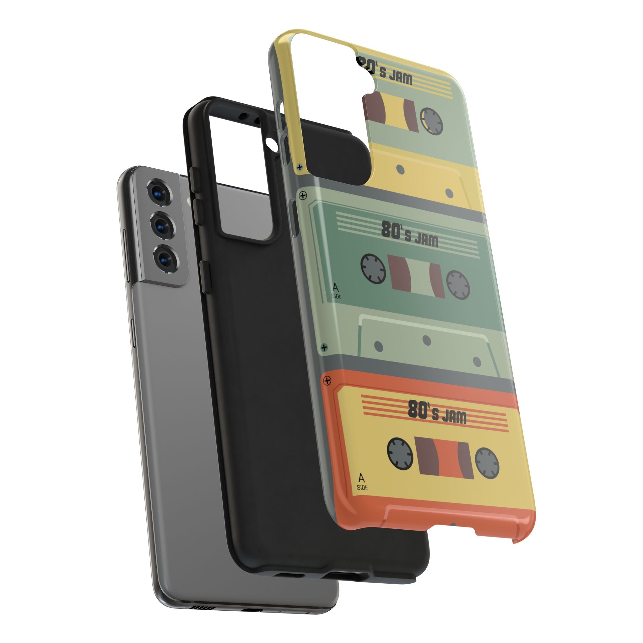 Retro 80s Cassette Tough Phone Case — "80's Jam" Vintage Tape Design