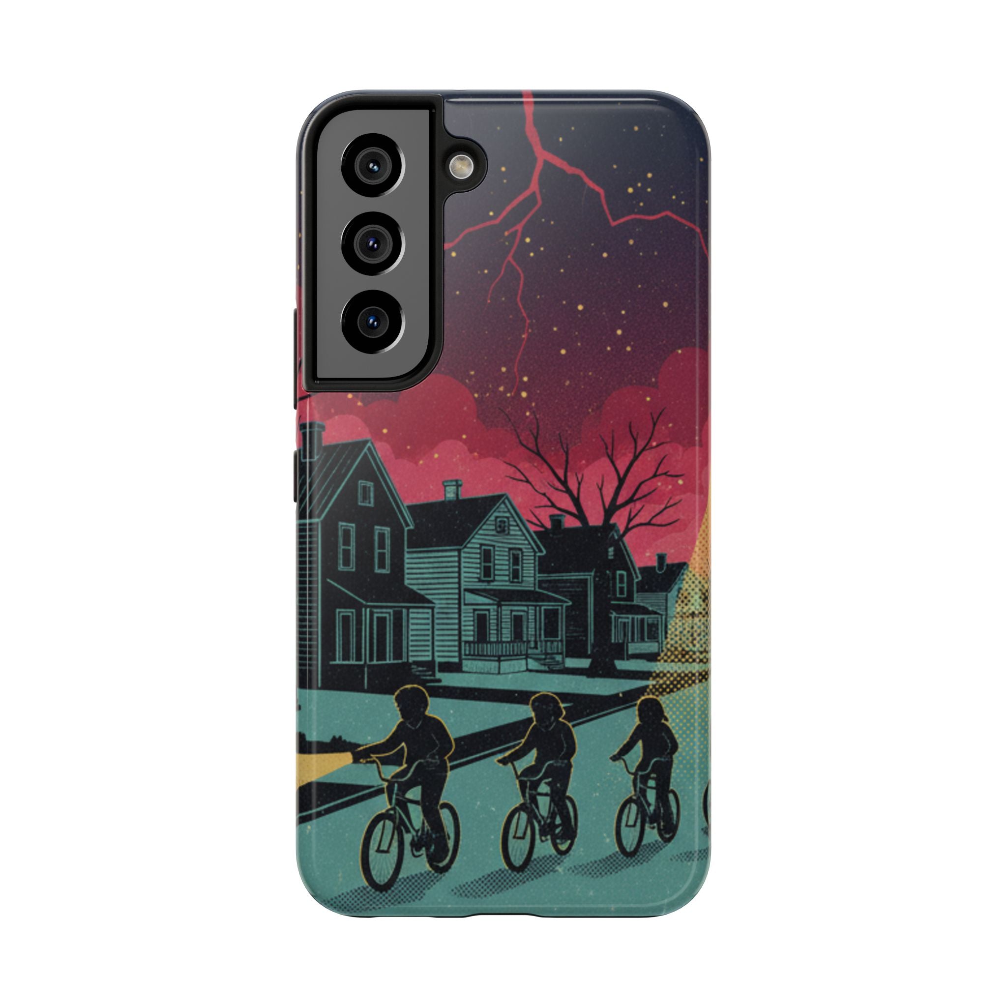 Tough Phone Case — Nostalgic Night Bike Ride Sky Design