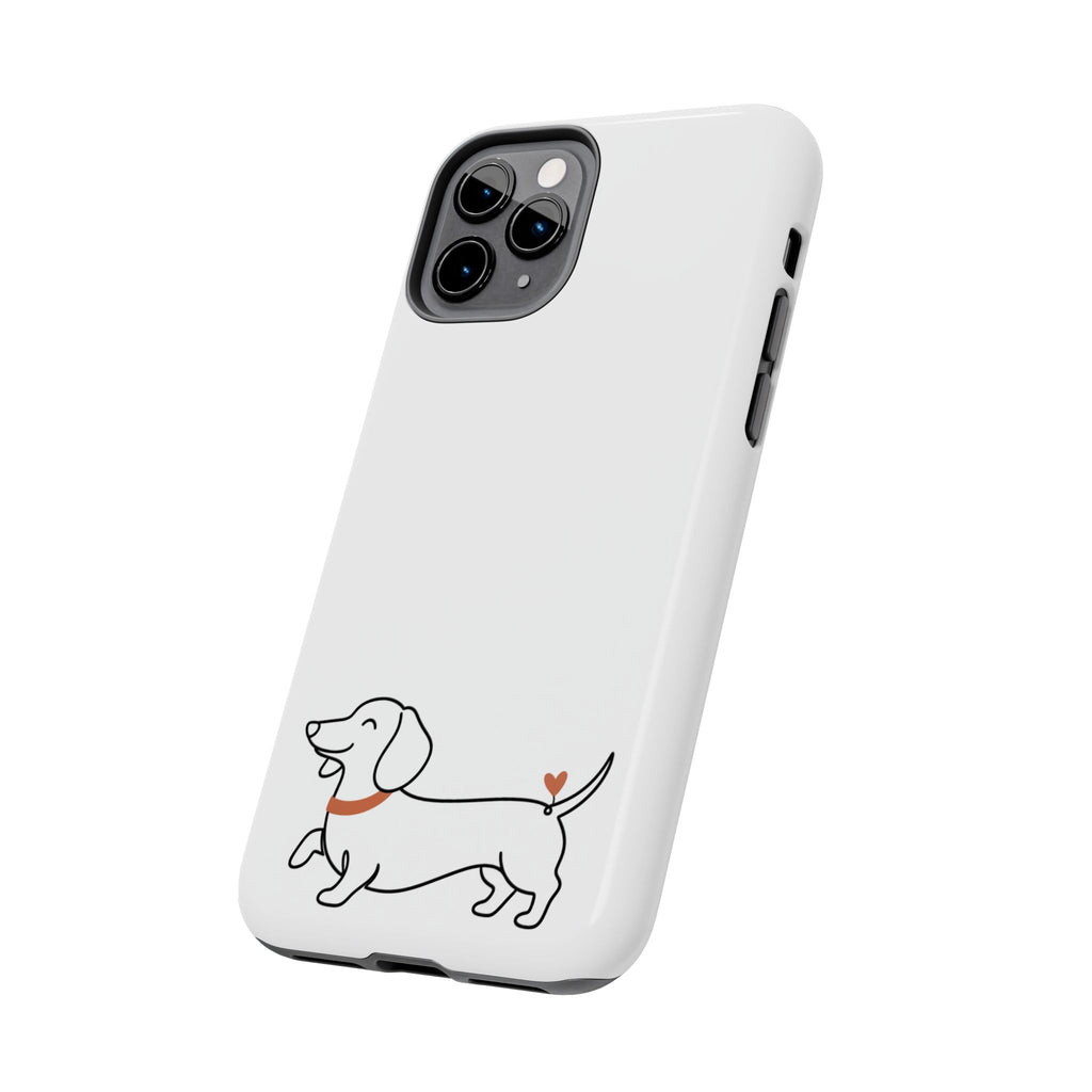Dachshund Heart Tough Phone Case – Cute Wiener Dog Protective Phone Cover