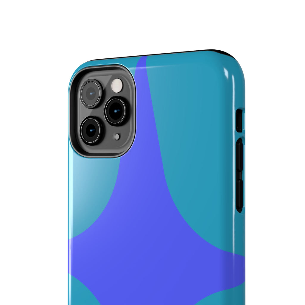Teal & Indigo Starburst Tough Phone Case — Durable Protective Phone Case