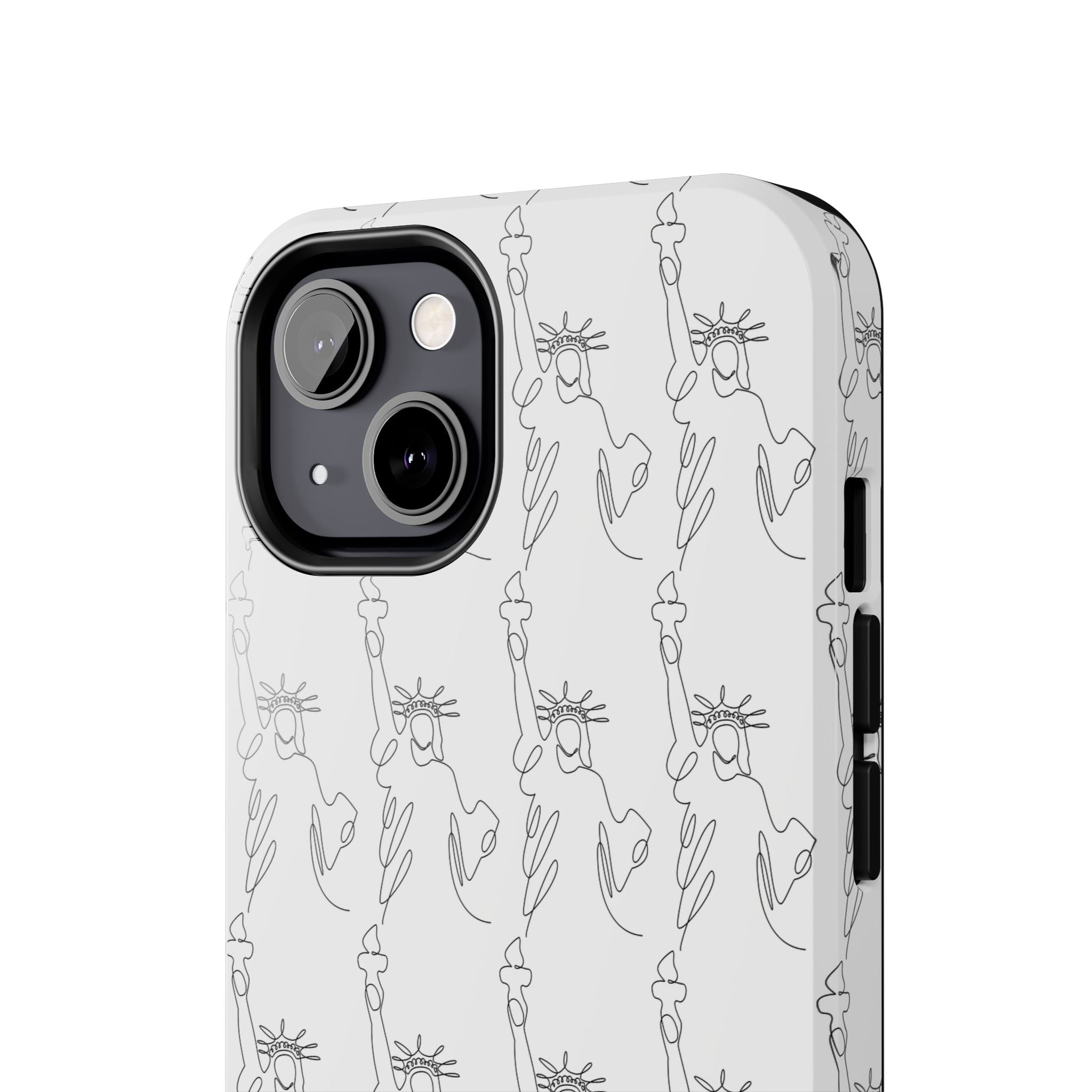 Statue of Liberty Sketch Tough Phone Case — Minimal Patriotic iPhone Cover