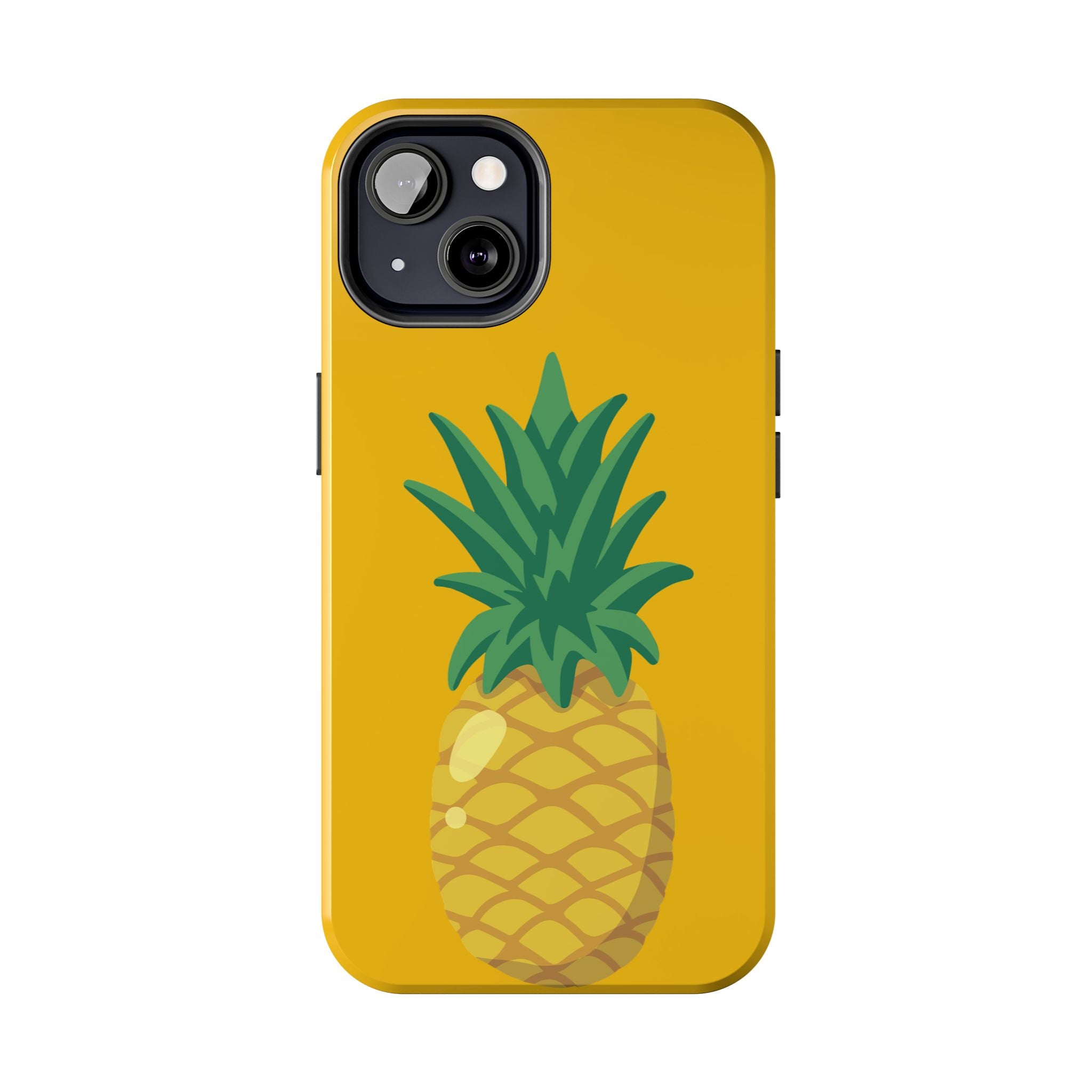 Pineapple Tough Phone Case — Bright Yellow Protective Phone Cover