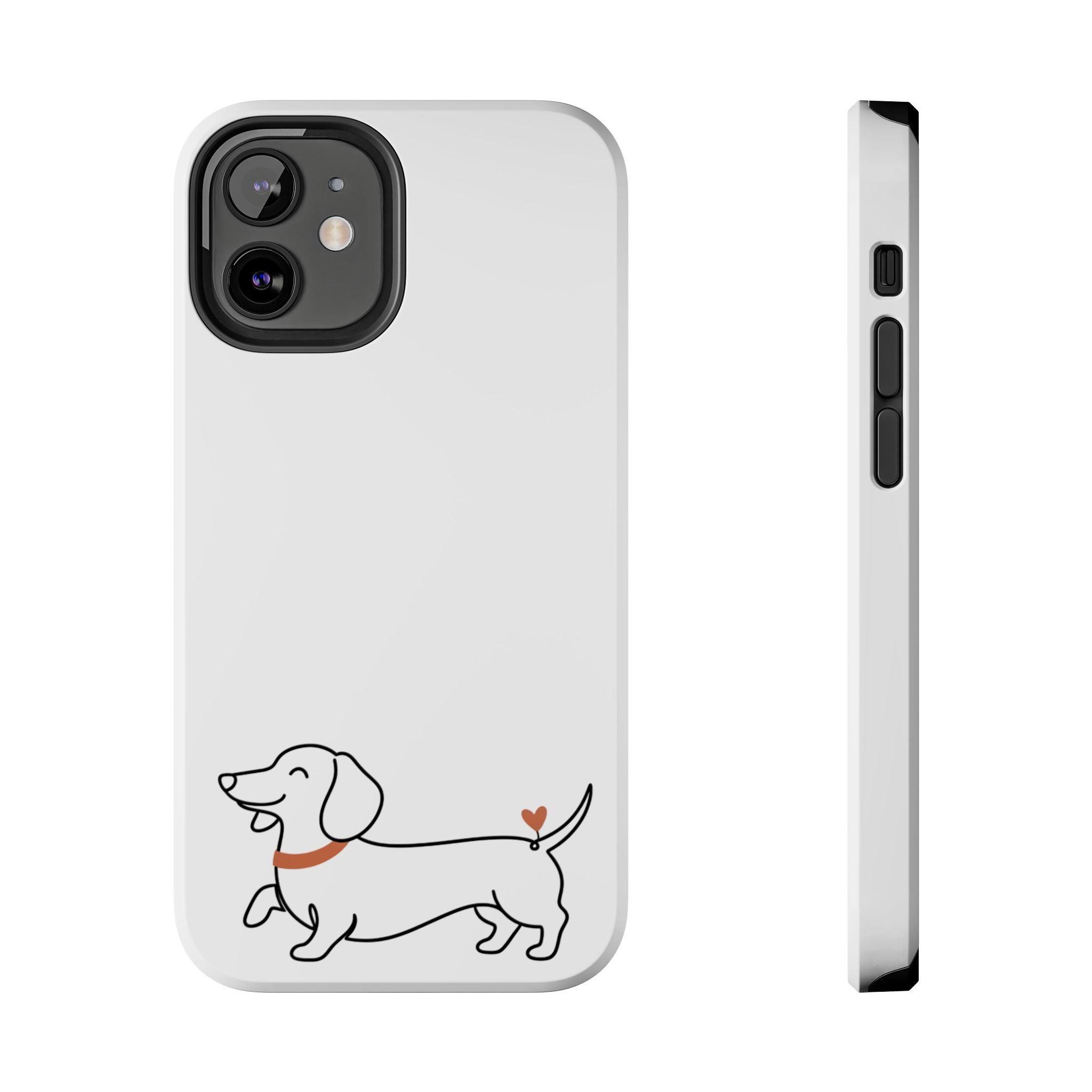 Dachshund Heart Tough Phone Case – Cute Wiener Dog Protective Phone Cover