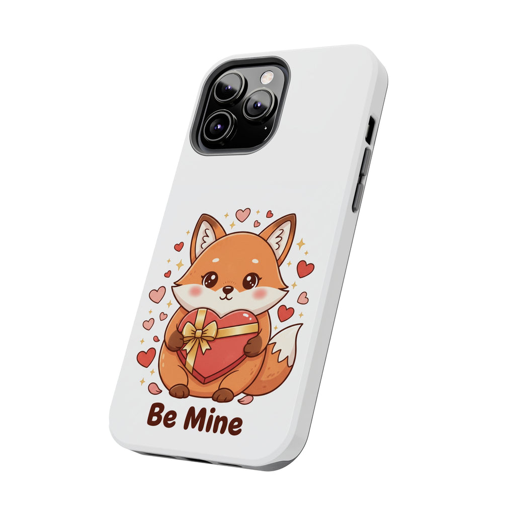Phone Case — Cute Valentine Fox 'Be Mine' Protective Tough Case