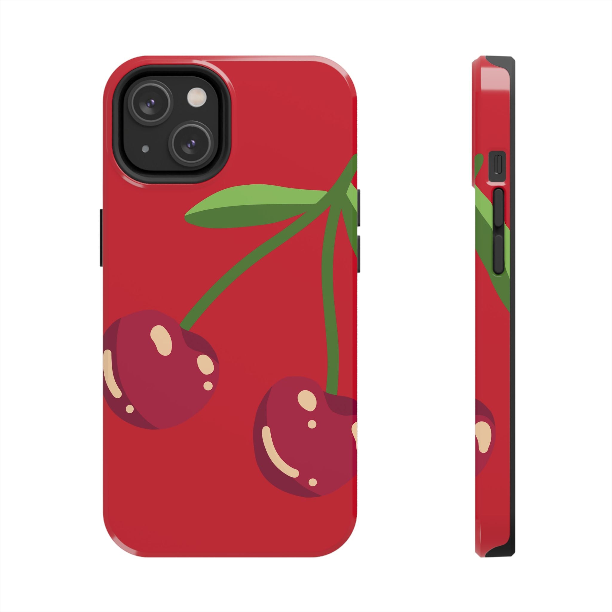 Cherry Red Tough Phone Case — Cute Retro Fruit iPhone Case