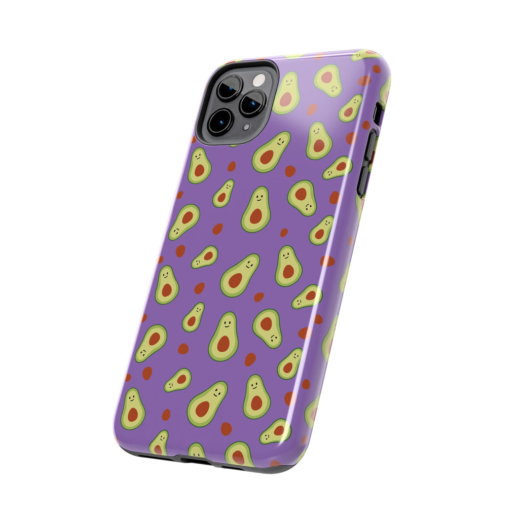 Avocado Pattern Tough Phone Case — Cute Purple Avocado Phone Cover