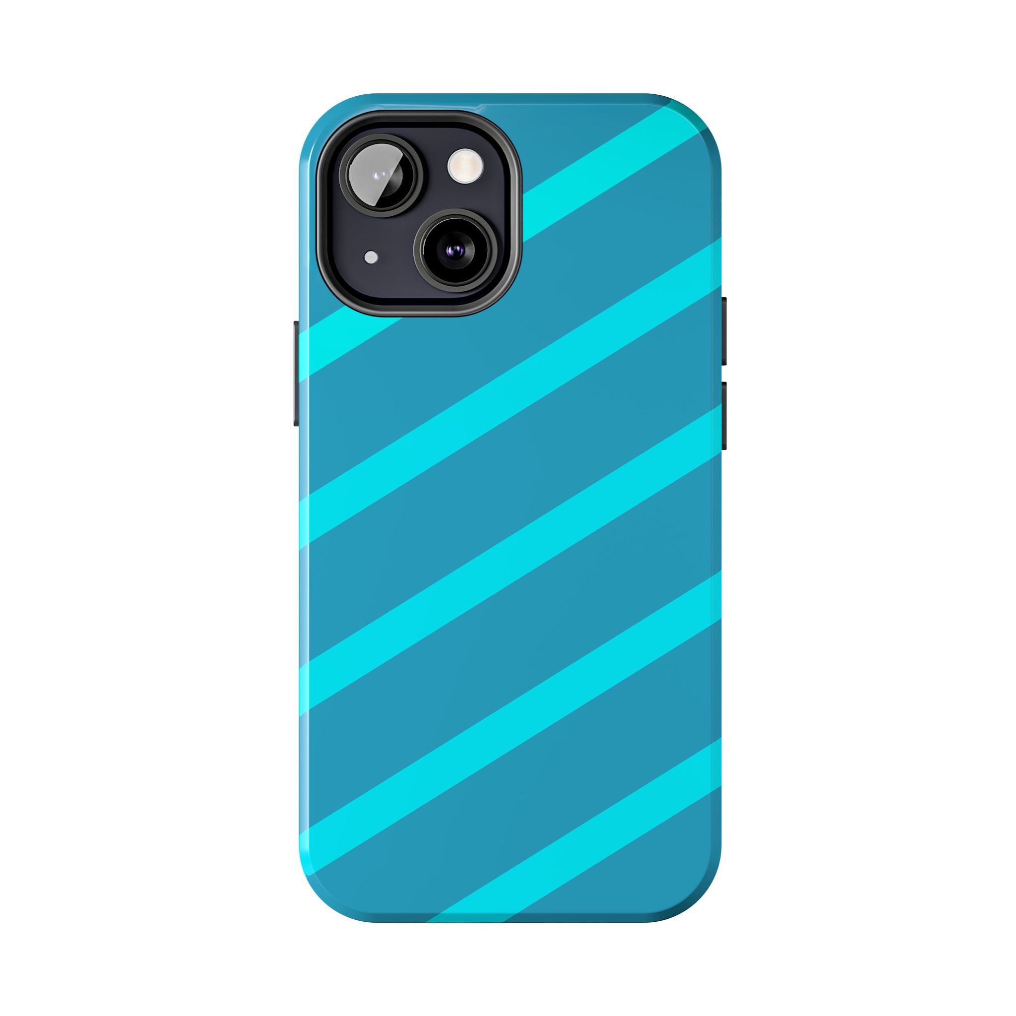 Tough Phone Case — Blue Diagonal Stripe Shockproof Cover