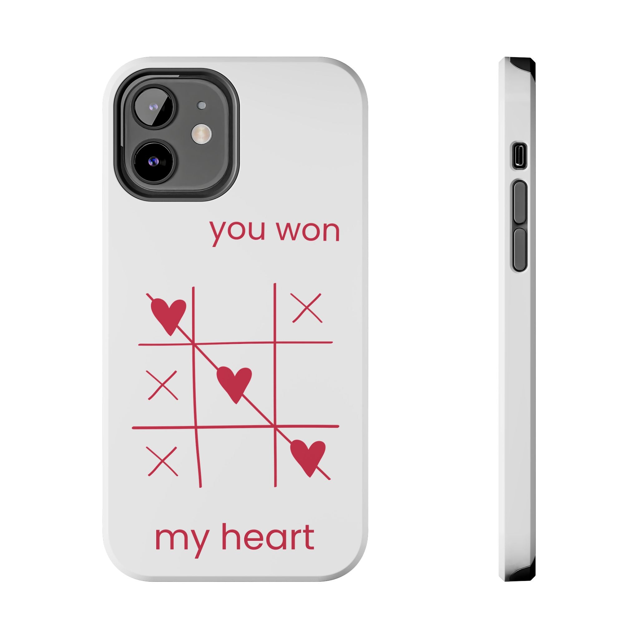 Tough Phone Case — "You Won My Heart" Tic-Tac-Toe Valentine Phone Cover