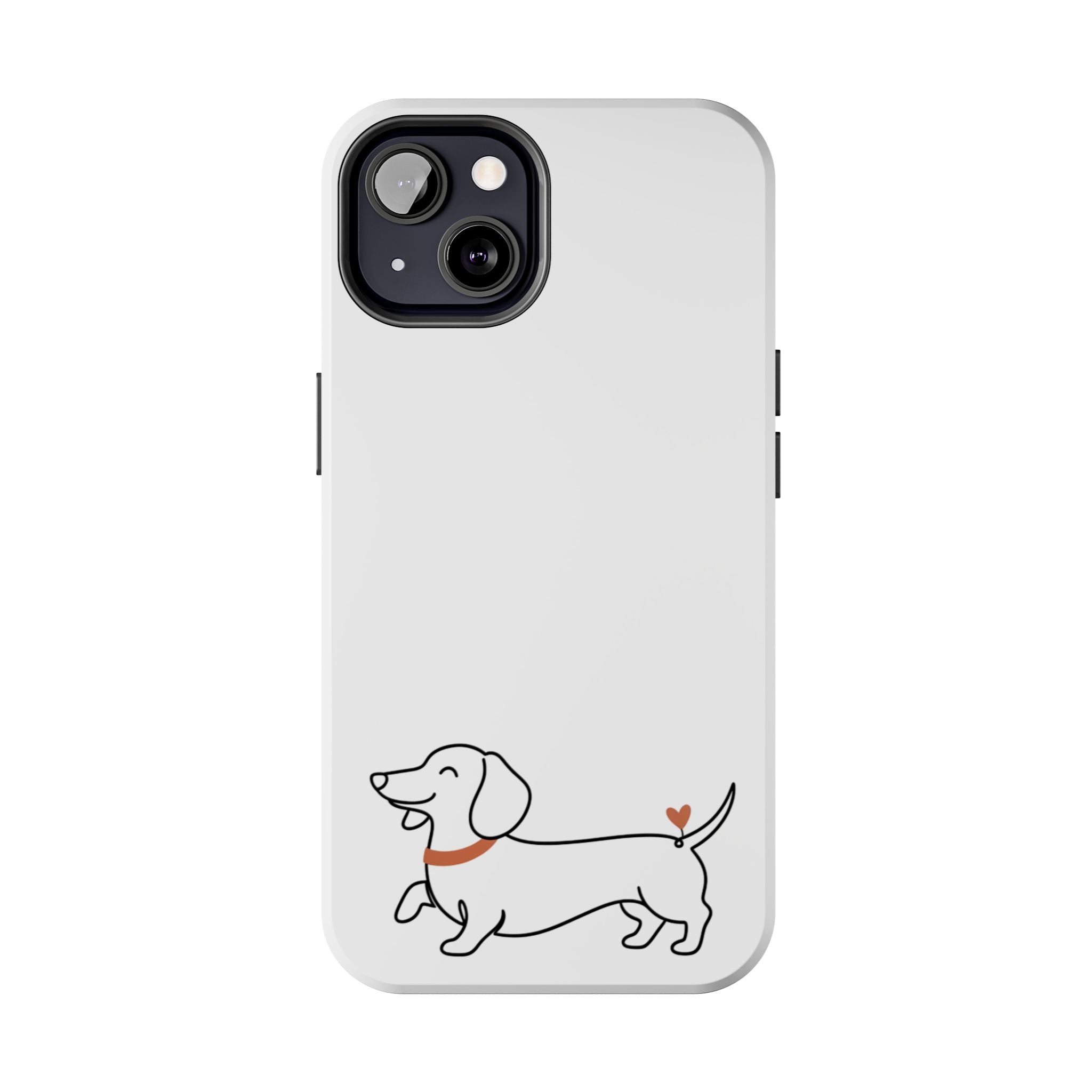 Dachshund Heart Tough Phone Case – Cute Wiener Dog Protective Phone Cover