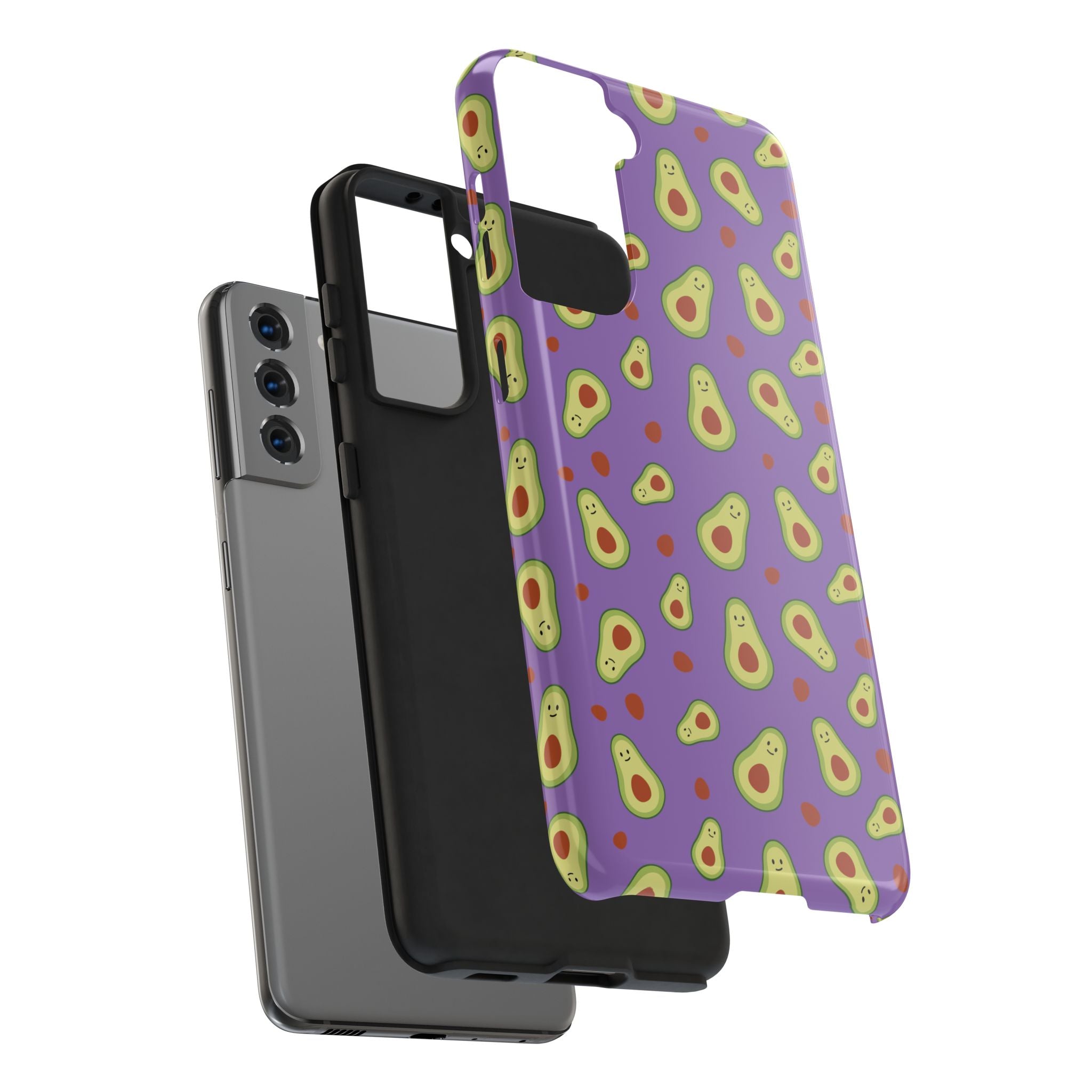 Avocado Pattern Tough Phone Case — Cute Purple Avocado Phone Cover