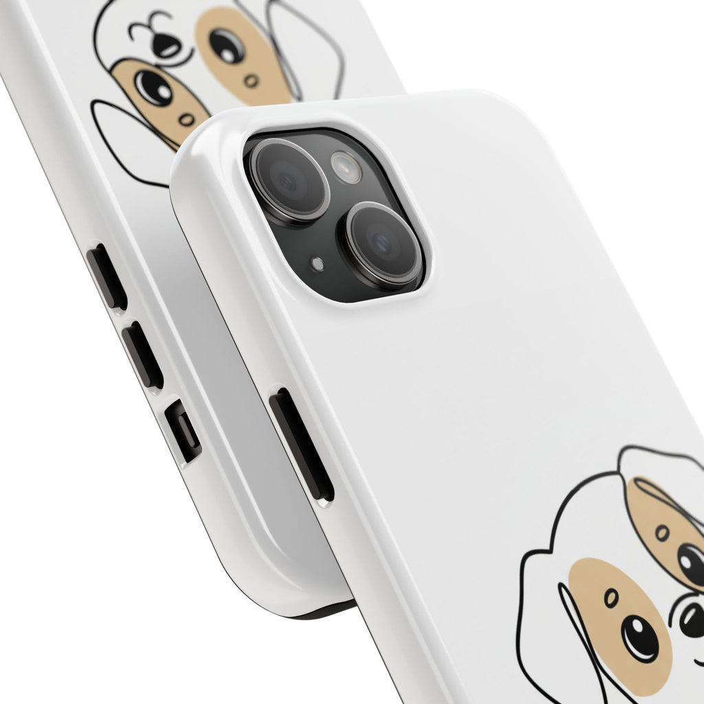 Cute Puppy Tough Phone Case – Cartoon Dog Protective Phone Cover