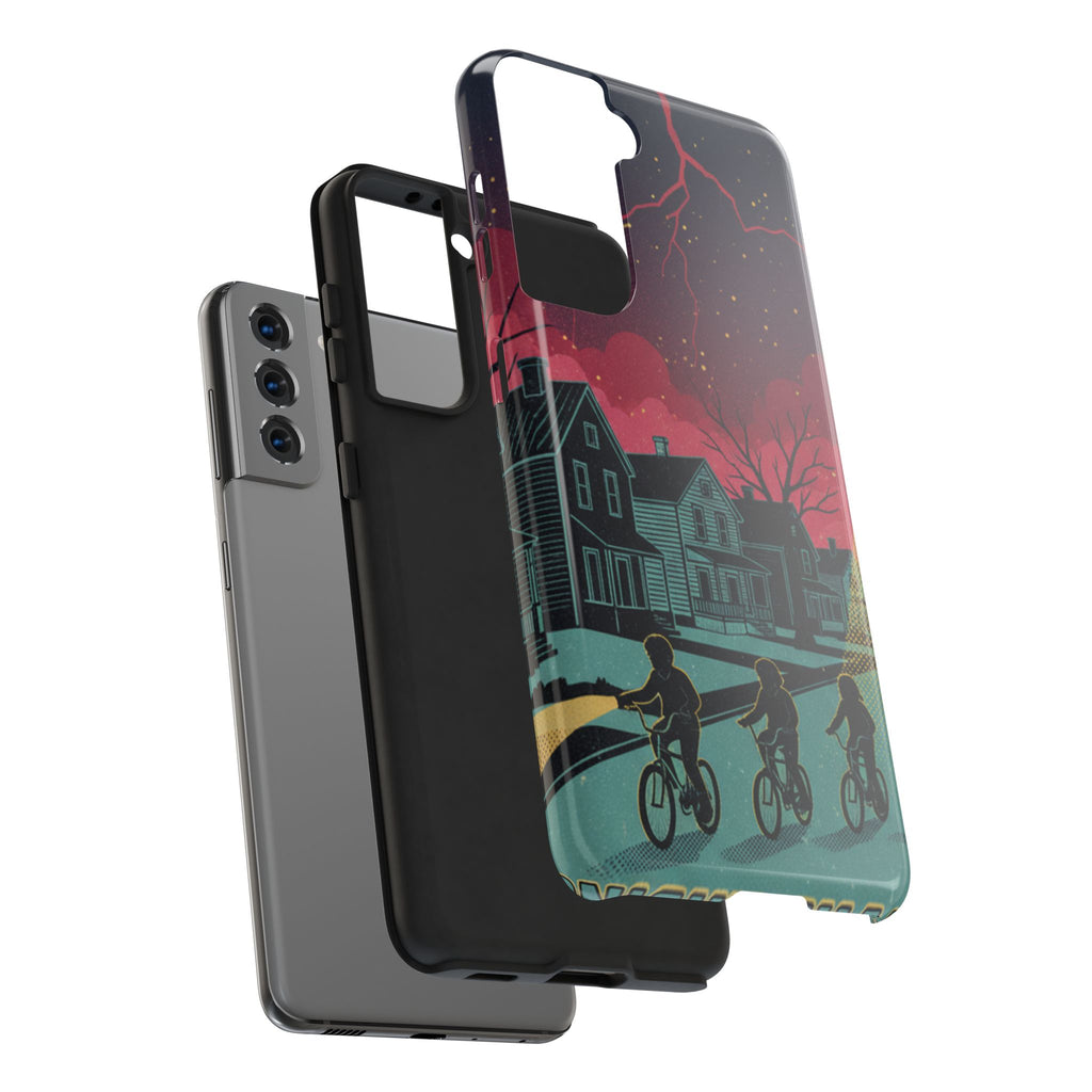 Tough Phone Case — Nostalgic Night Bike Ride Sky Design