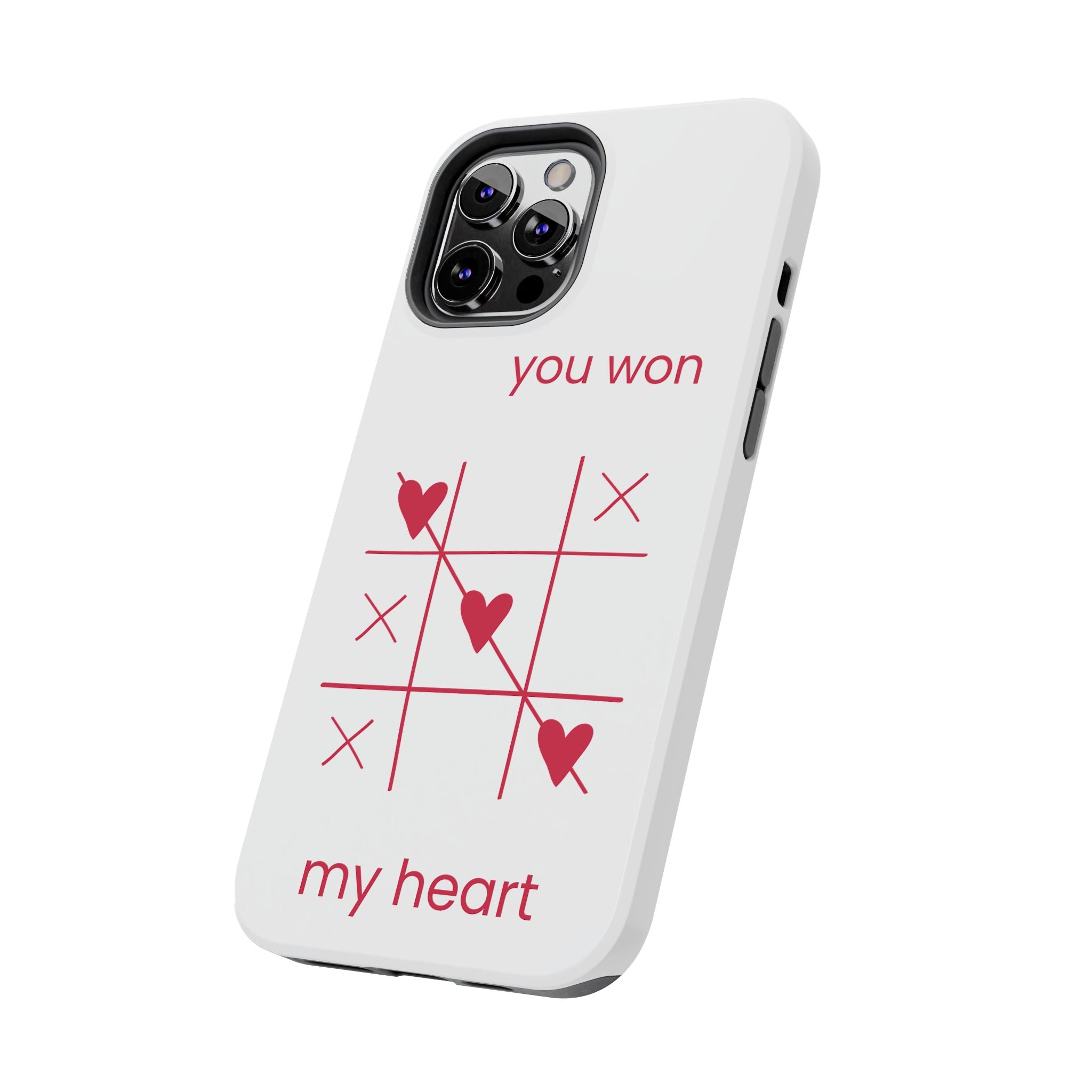 Tough Phone Case — "You Won My Heart" Tic-Tac-Toe Valentine Phone Cover
