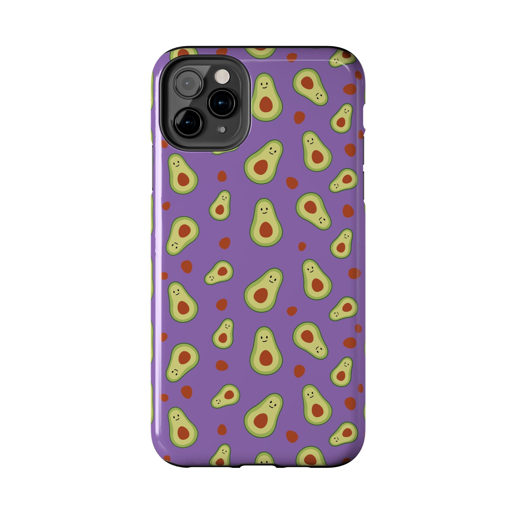 Avocado Pattern Tough Phone Case — Cute Purple Avocado Phone Cover