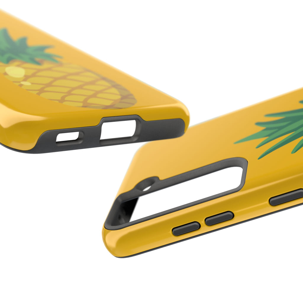 Pineapple Tough Phone Case — Bright Yellow Protective Phone Cover