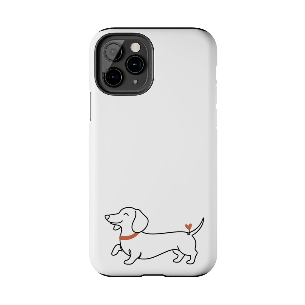 Dachshund Heart Tough Phone Case – Cute Wiener Dog Protective Phone Cover