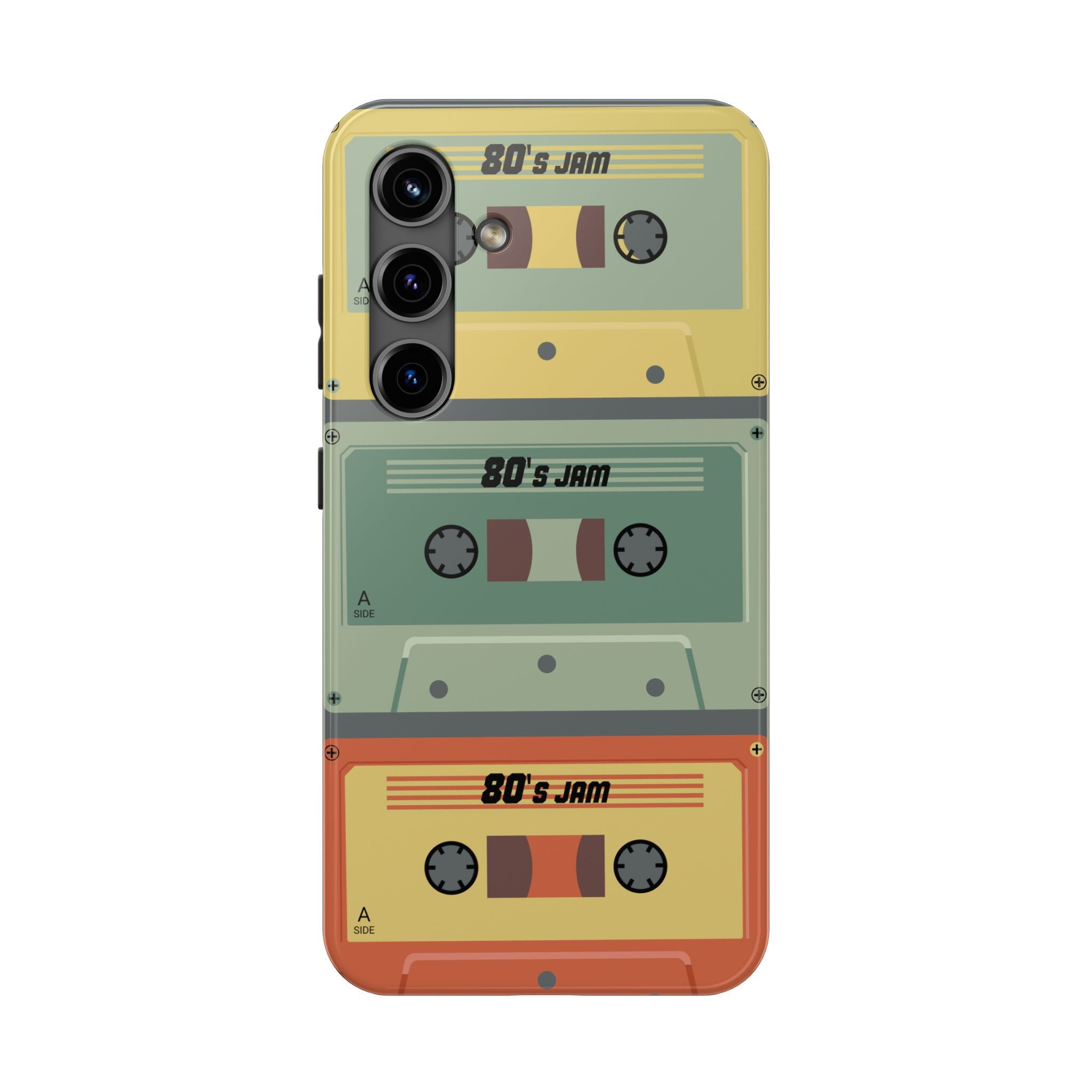 Retro 80s Cassette Tough Phone Case — "80's Jam" Vintage Tape Design