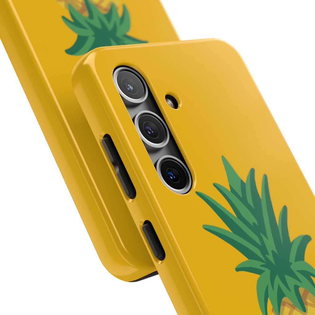 Pineapple Tough Phone Case — Bright Yellow Protective Phone Cover