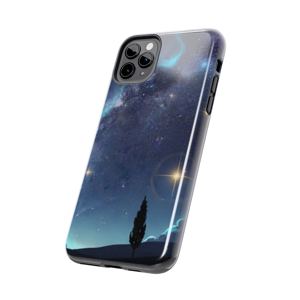 Galaxy Night Sky Tough Phone Case — Starry Landscape Protective Phone Cover