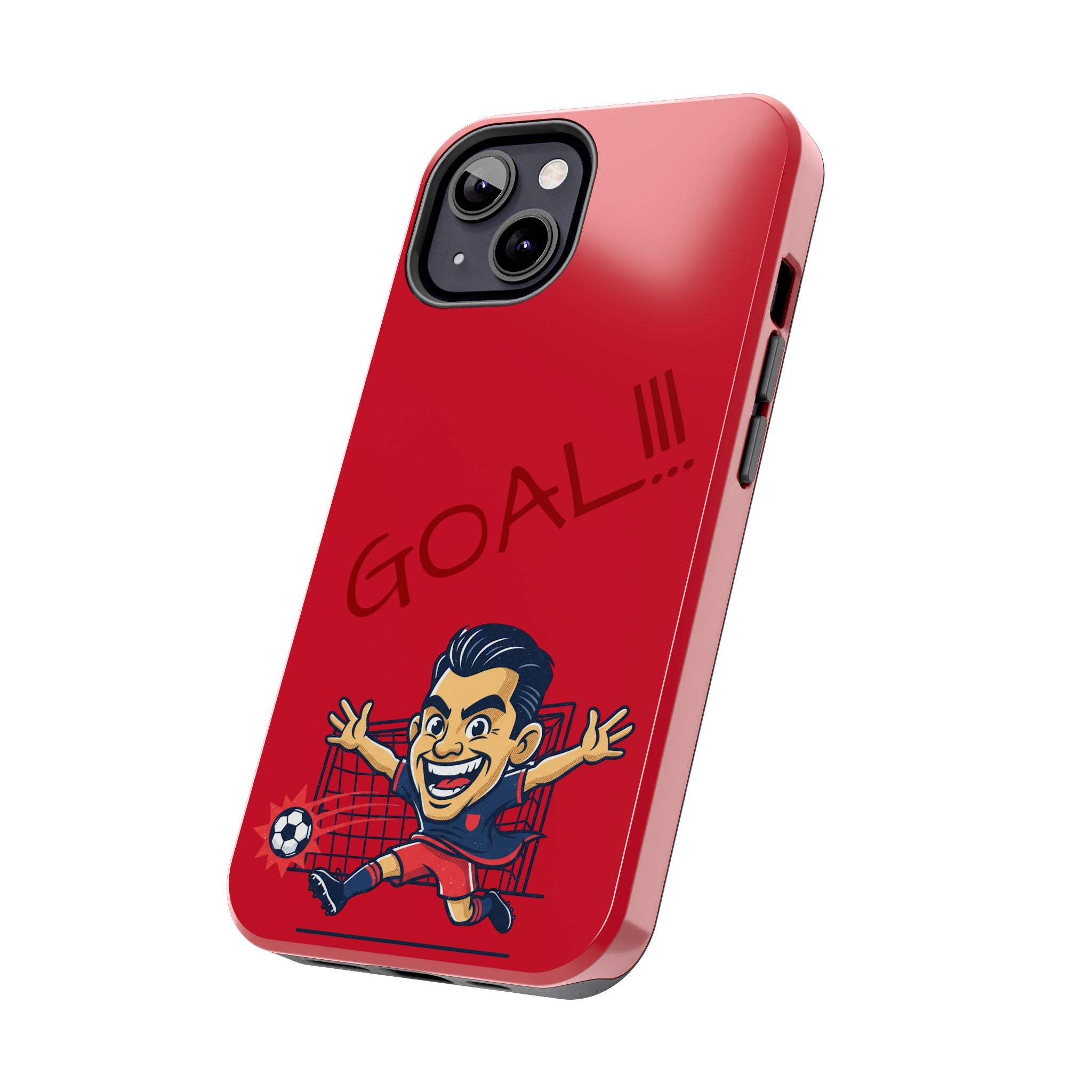 Phone Case — 'GOAL!!!' Cartoon Soccer Player Tough Protective Case