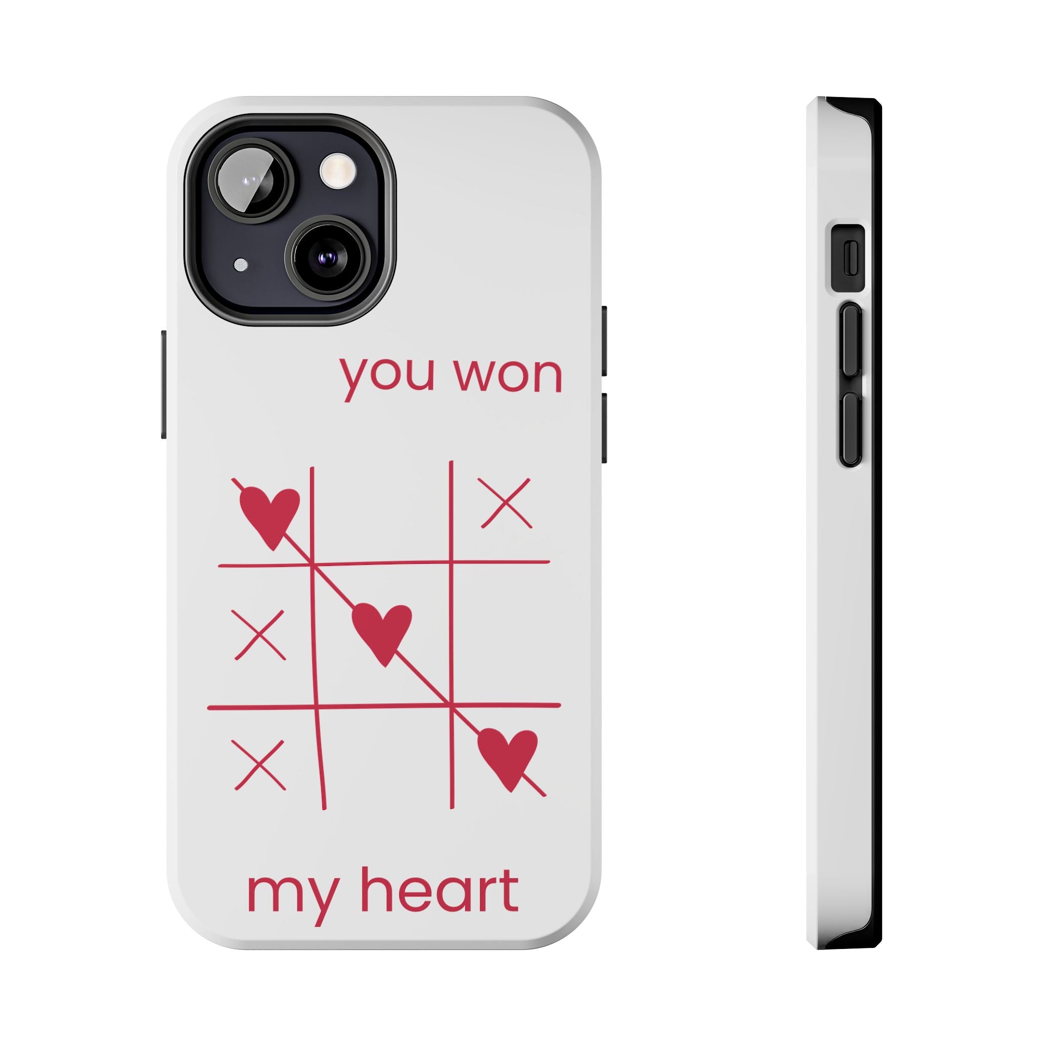 Tough Phone Case — "You Won My Heart" Tic-Tac-Toe Valentine Phone Cover