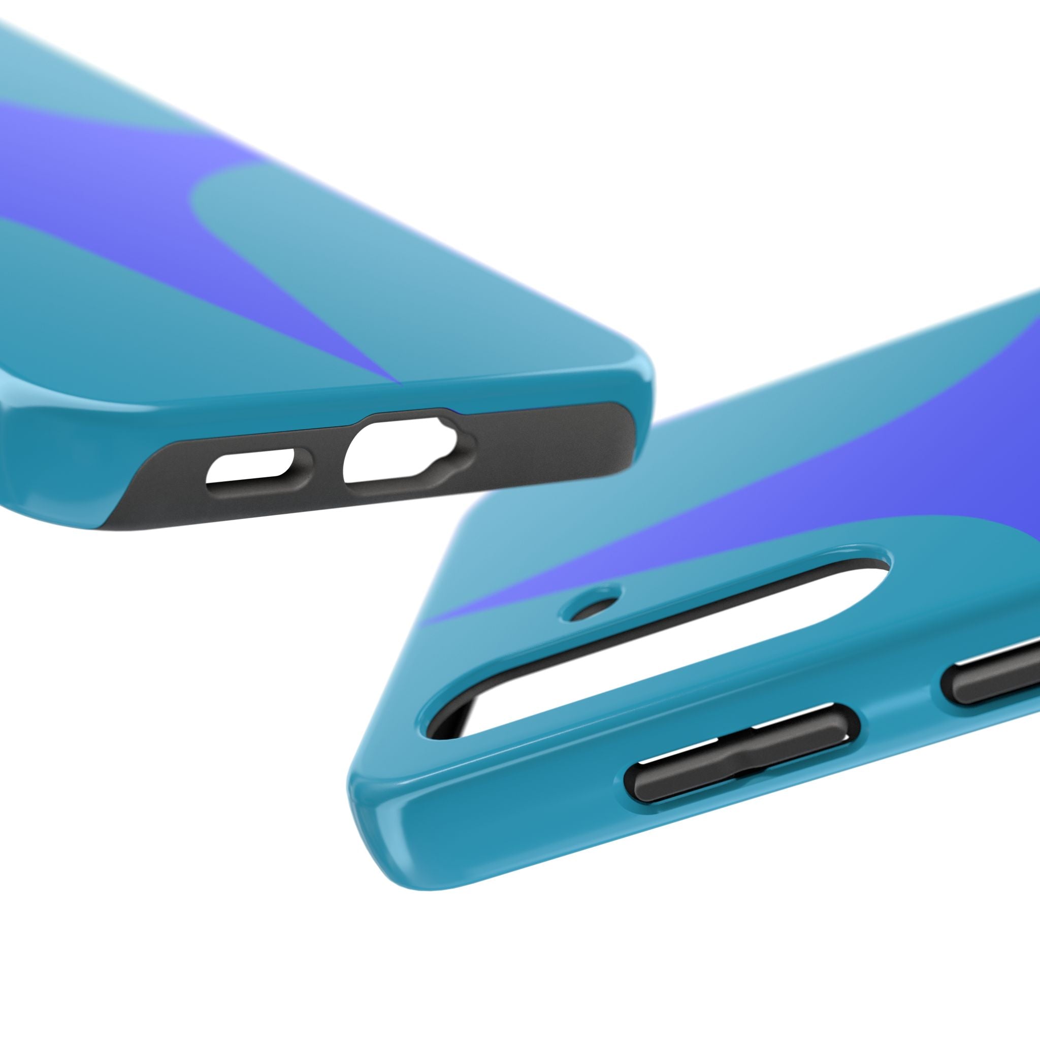 Teal & Indigo Starburst Tough Phone Case — Durable Protective Phone Case