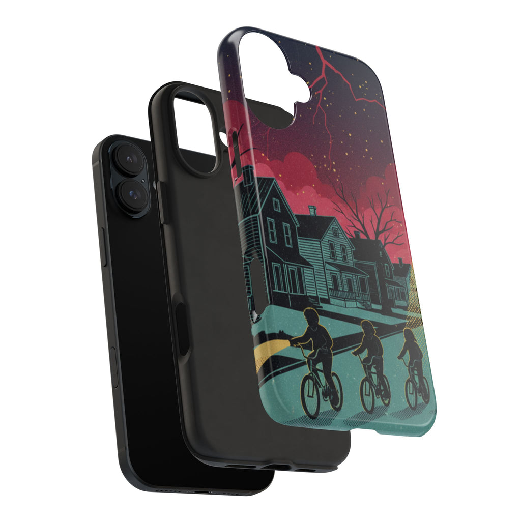 Tough Phone Case — Nostalgic Night Bike Ride Sky Design