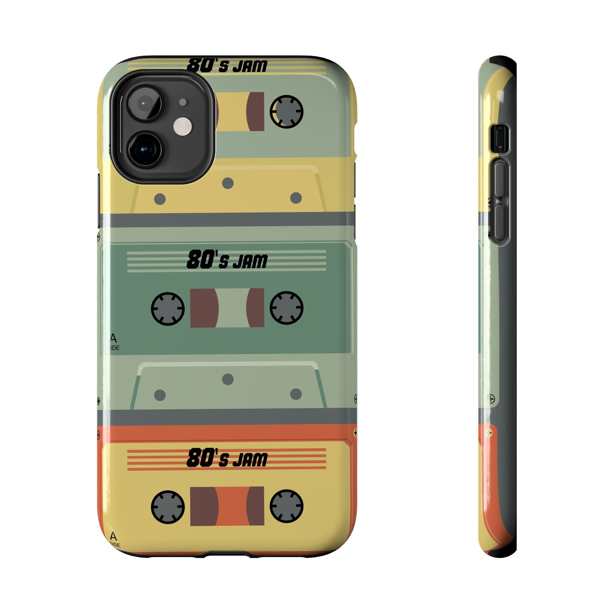 Retro 80s Cassette Tough Phone Case — "80's Jam" Vintage Tape Design