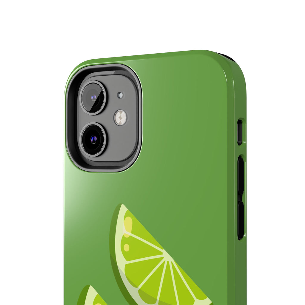 Lime Slice Tough Phone Case — Bright Green Citrus Protective Cover