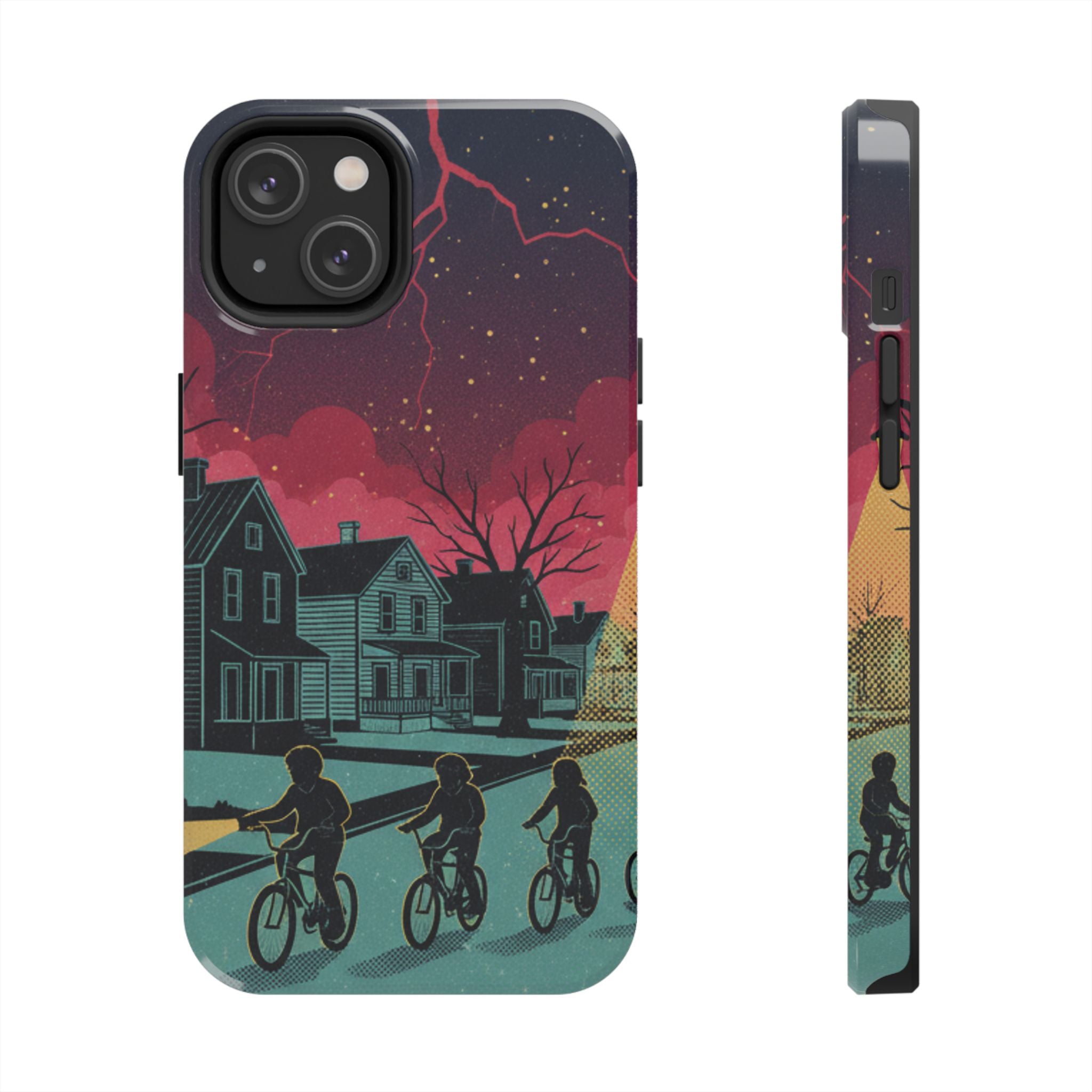 Tough Phone Case — Nostalgic Night Bike Ride Sky Design